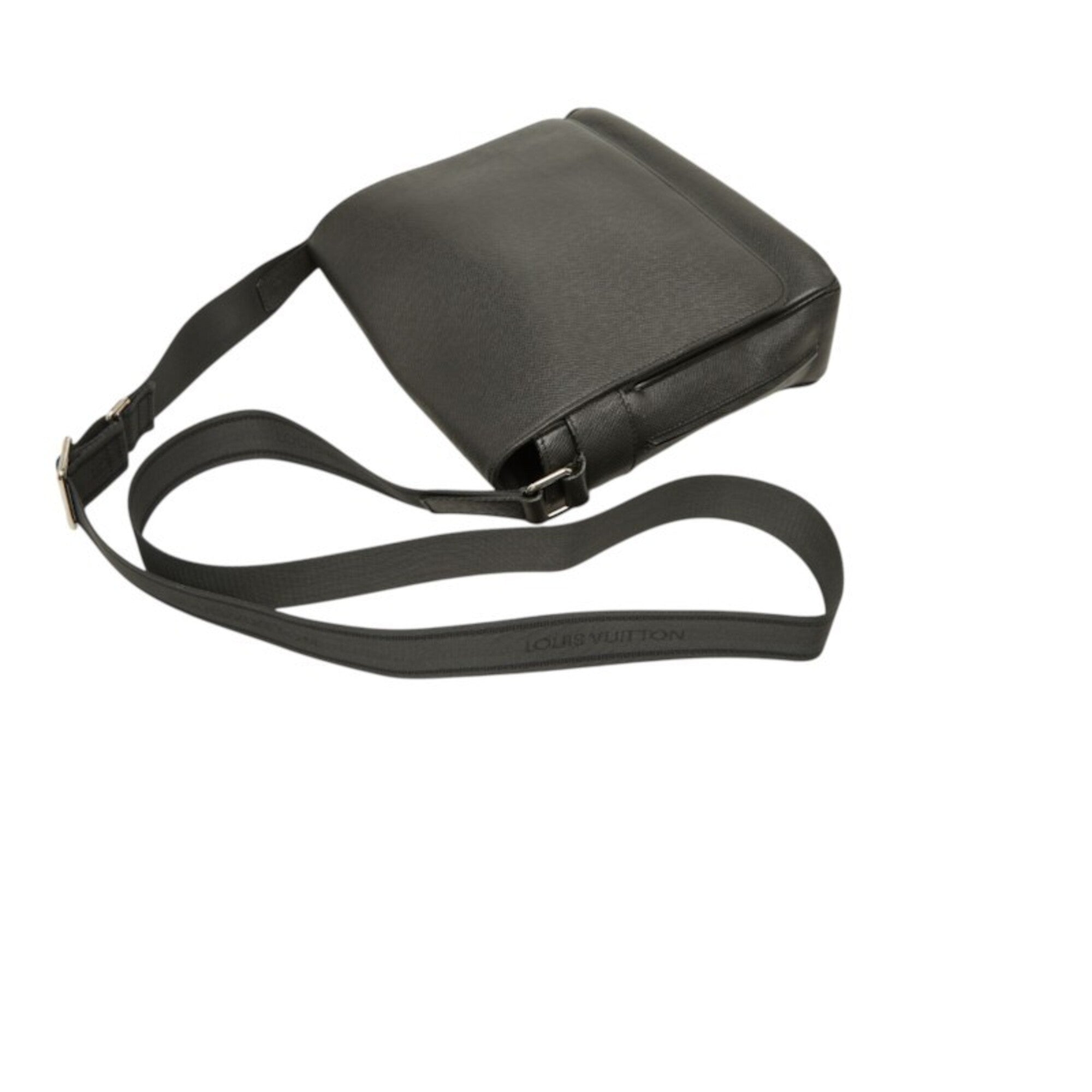 Louis Vuitton Ardoise Black Leather Shoulder Bag (Pre-Owned)