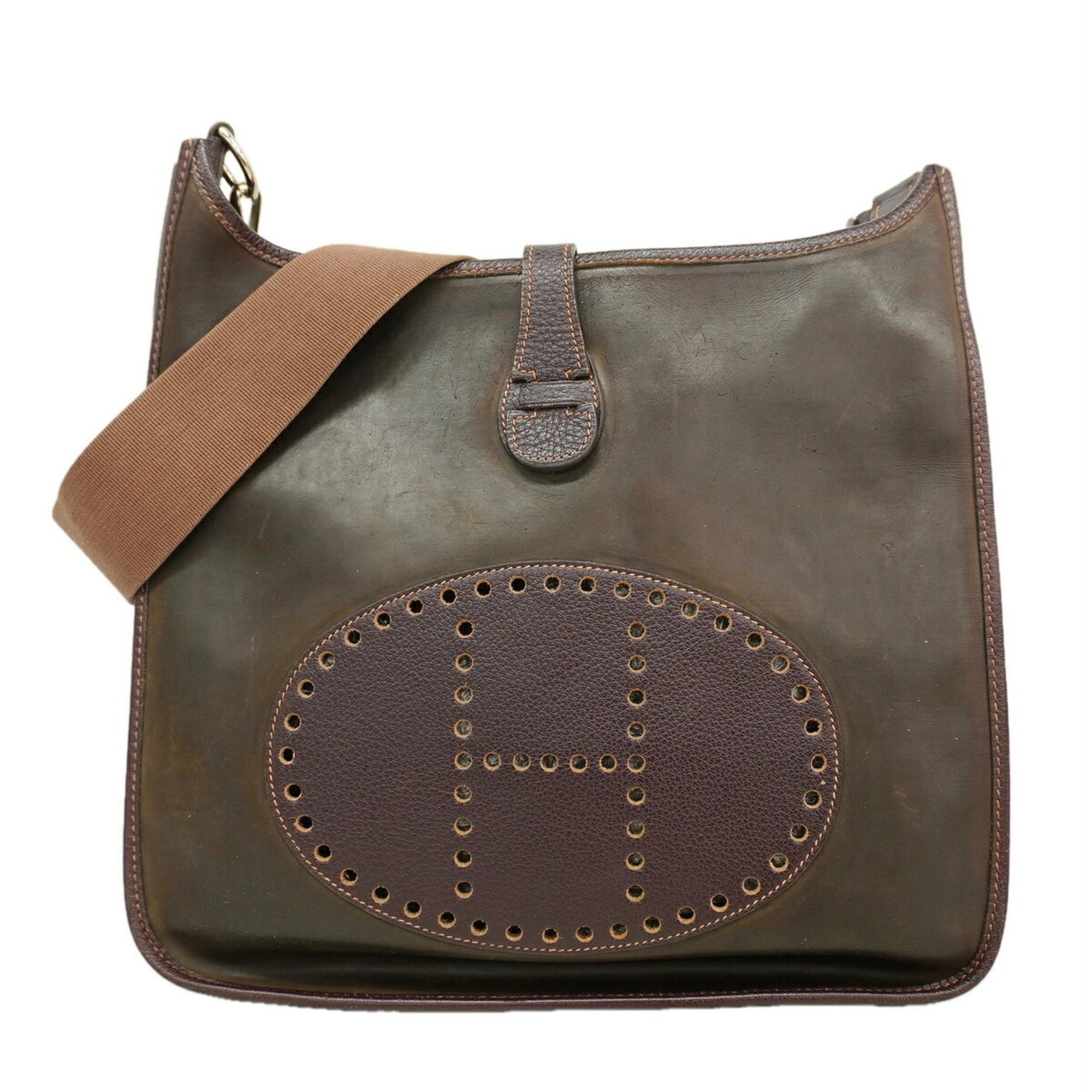 Hermes Dark Brown Amazonia Shoulder Bag (Pre-Owned)