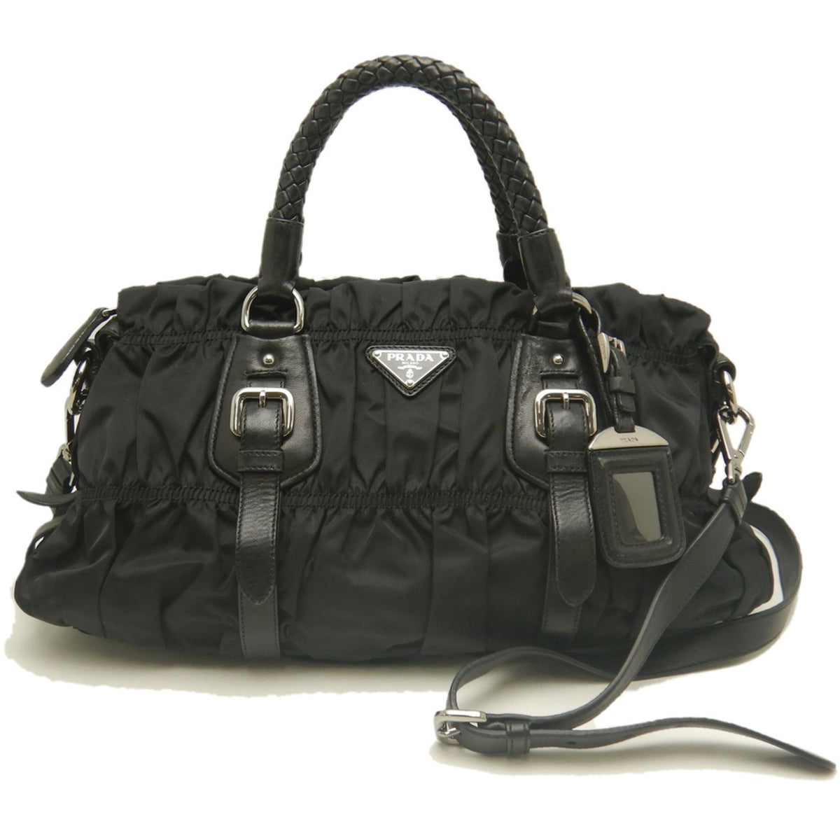 Prada Nero Nylon Handbag (Pre-Owned)