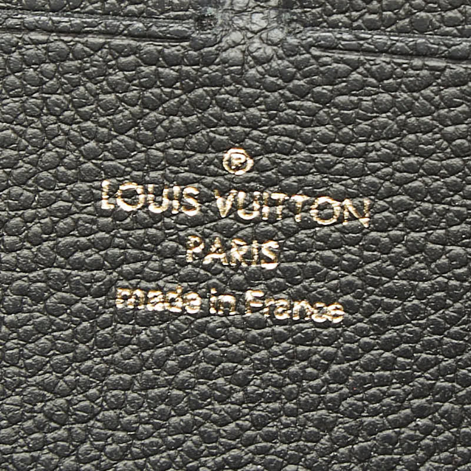 Louis Vuitton Black Leather Long Wallet (Bi-Fold) (Pre-Owned)