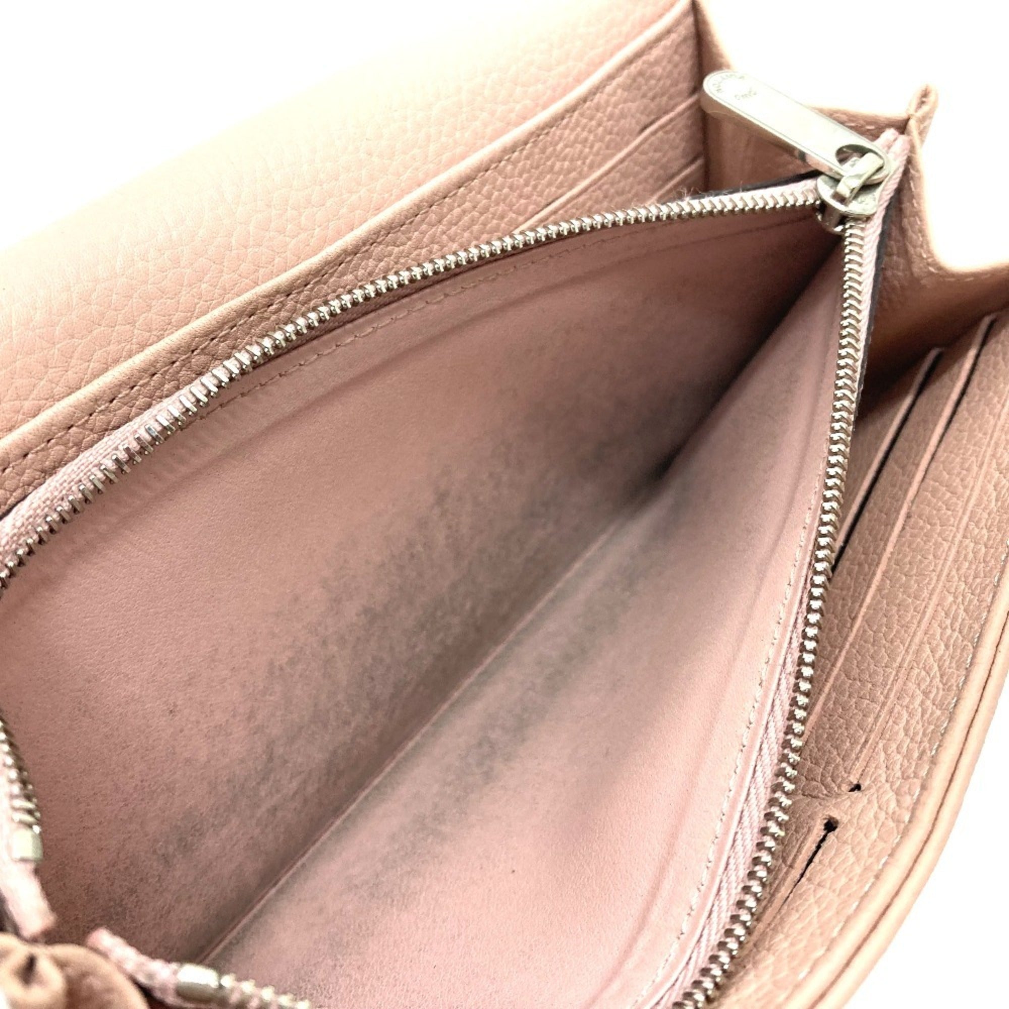 Louis Vuitton Magnolia Pink Mahina Leather Long Wallet (Bi-Fold) (Pre-Owned)