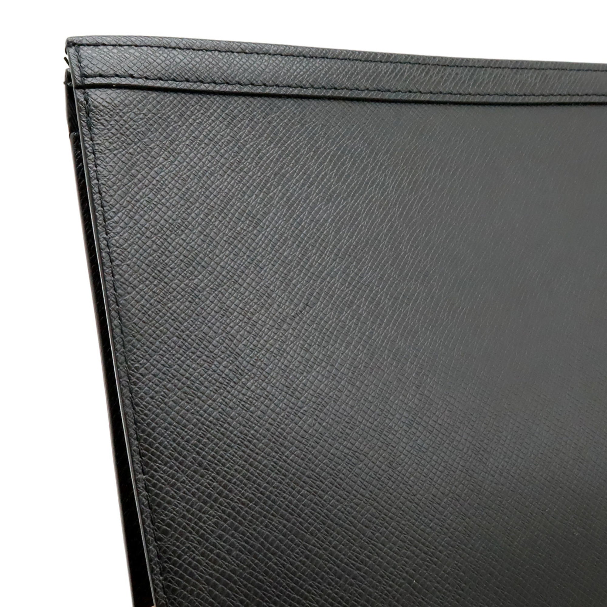 Louis Vuitton Black Noir Taiga Leather Clutch Bag Pochette (Pre-Owned)
