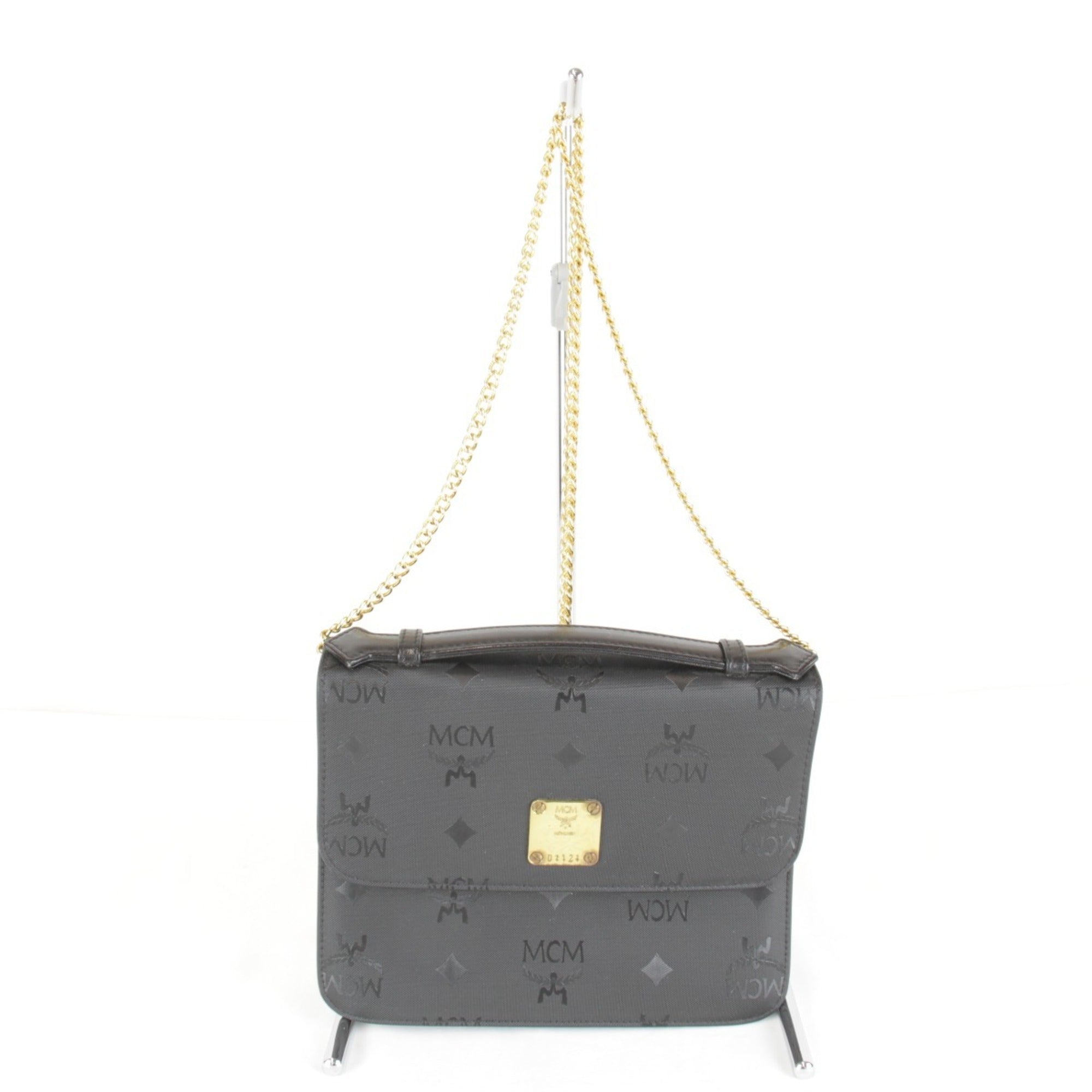 Mcm Black Pvc Shoulder Bag (Pre-Owned)