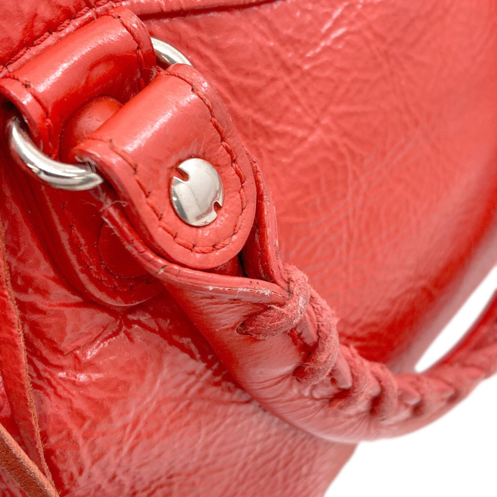 Balenciaga Red Color Leather Handbag (Pre-Owned)