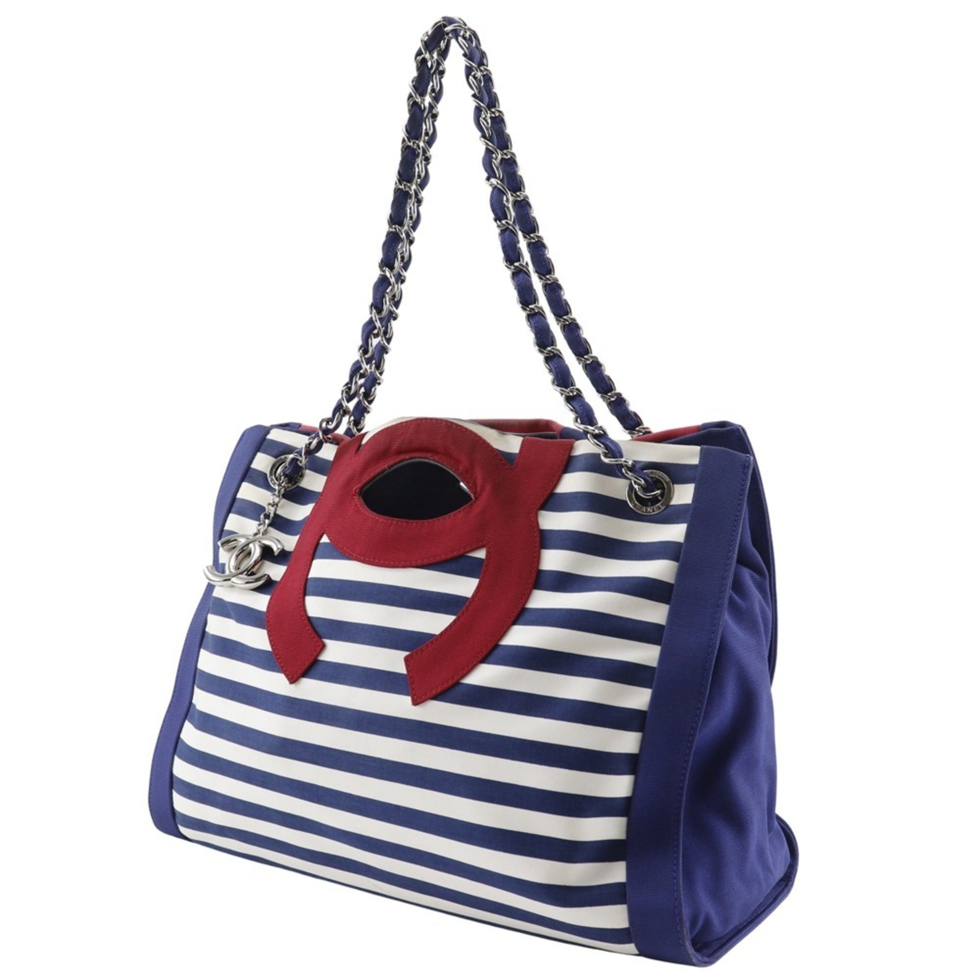 Chanel Navy Cotton Tote Bag (Pre-Owned)