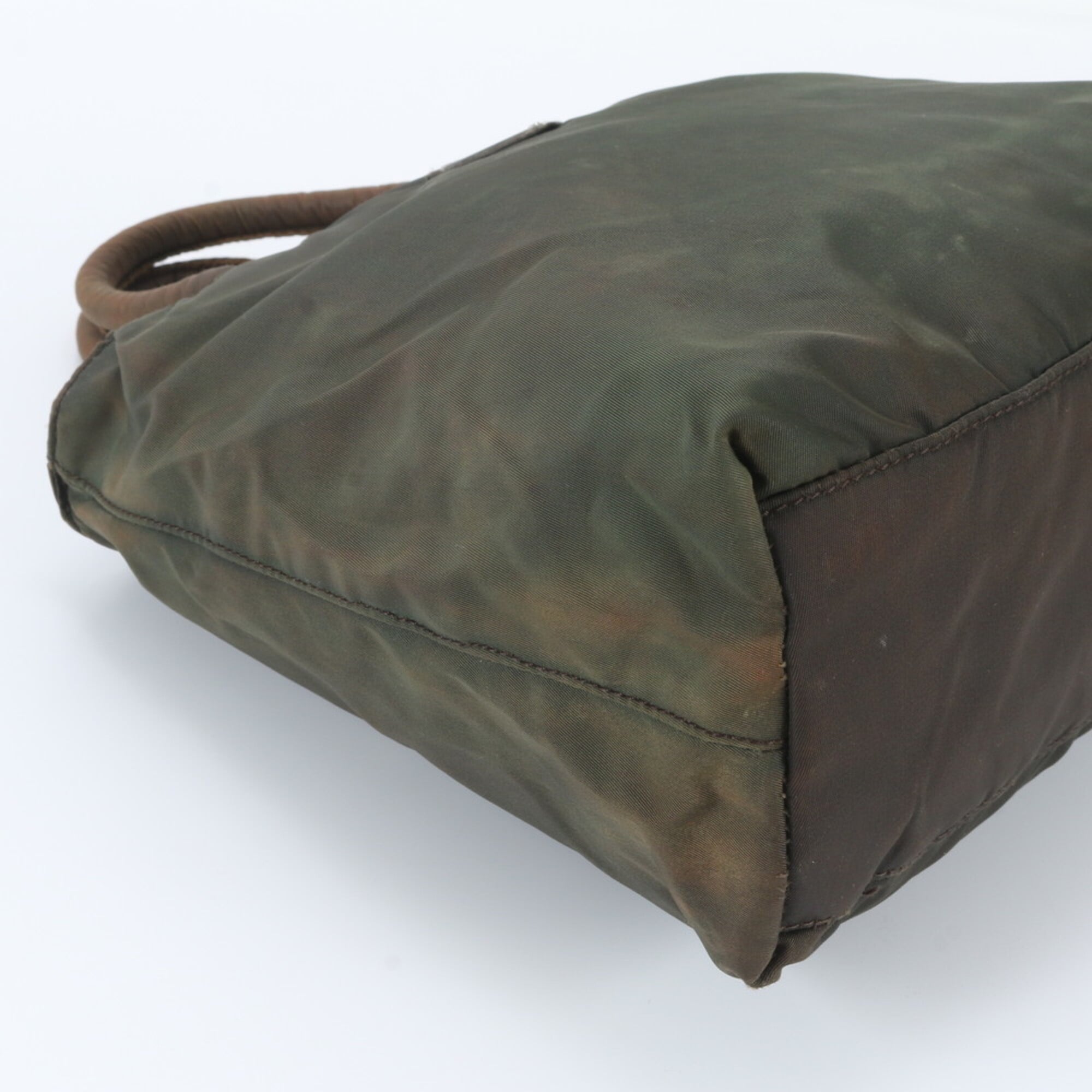 Prada Green Khaki Handbag Shoulder Bag Tote Bag (Pre-Owned)