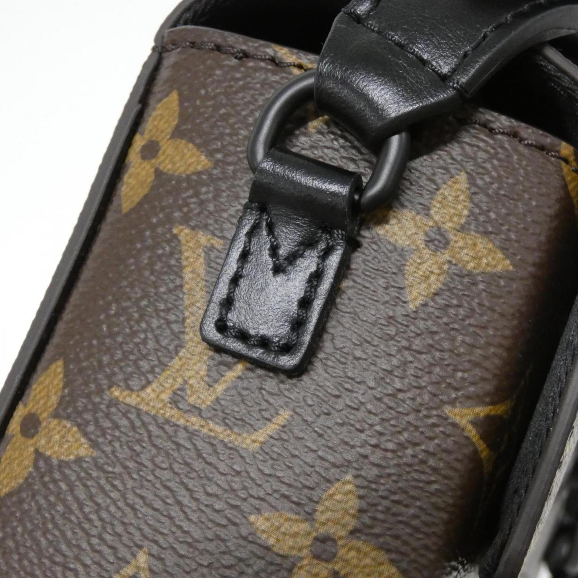 Louis Vuitton Black Marron Coated Canvas Shoulder Bag (Pre-Owned)