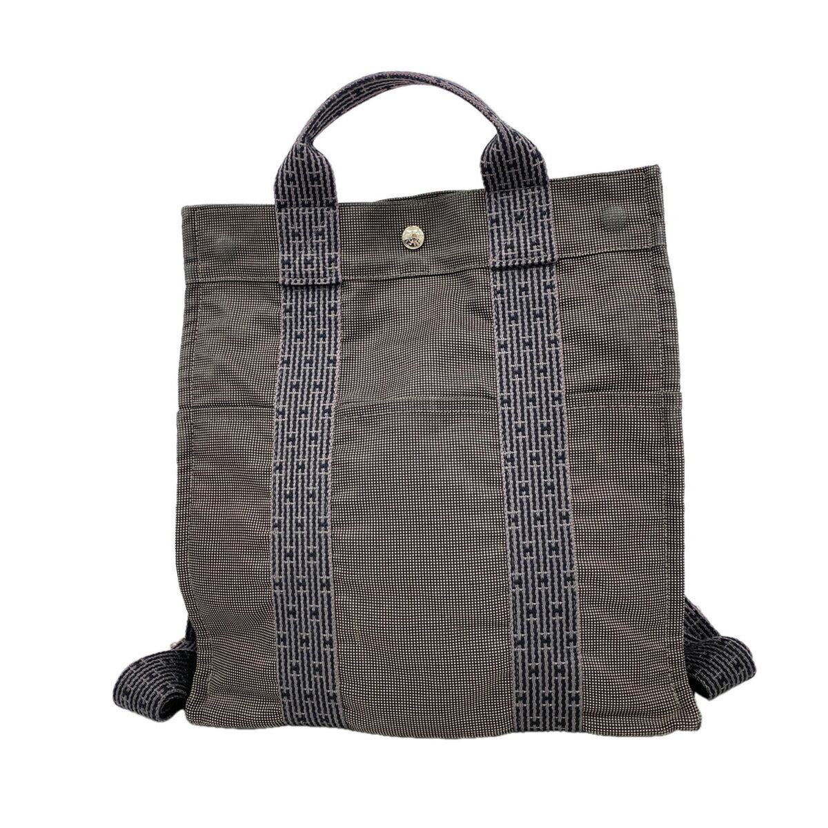 Hermes Gray Nylon Backpack (Pre-Owned)