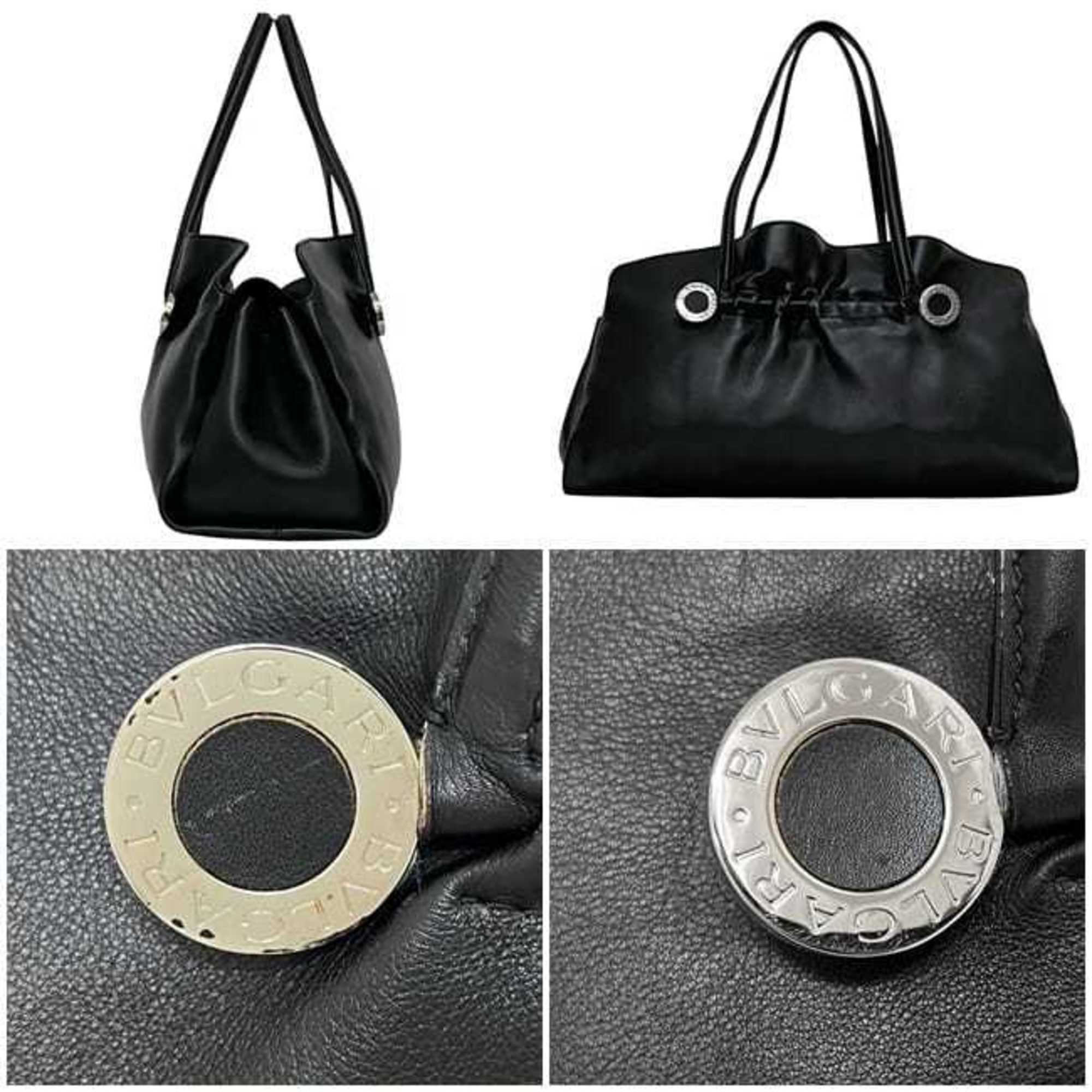 Bvlgari Black Leather Tote Bag (Pre-Owned)