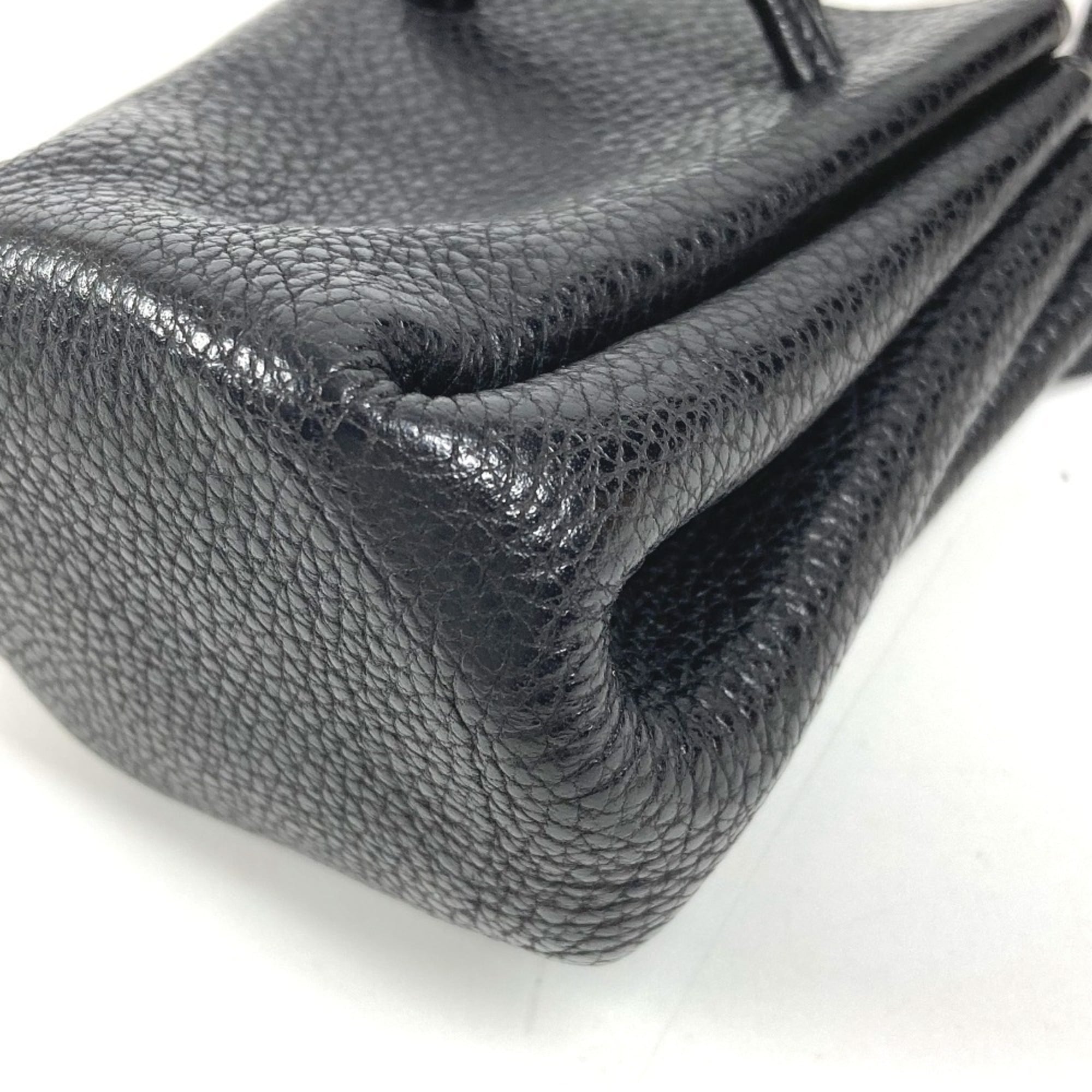 Hermes Black Leather Handbag Pouch (Pre-Owned)