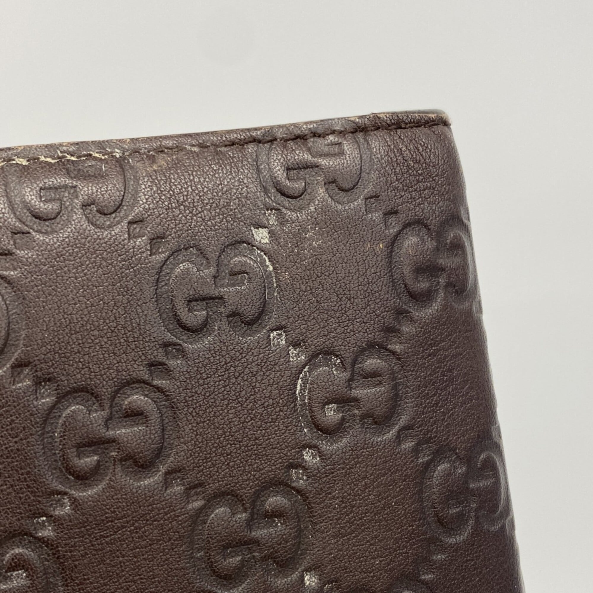 Gucci Brown Leather Long Bill Wallet (Bi-Fold) (Pre-Owned)