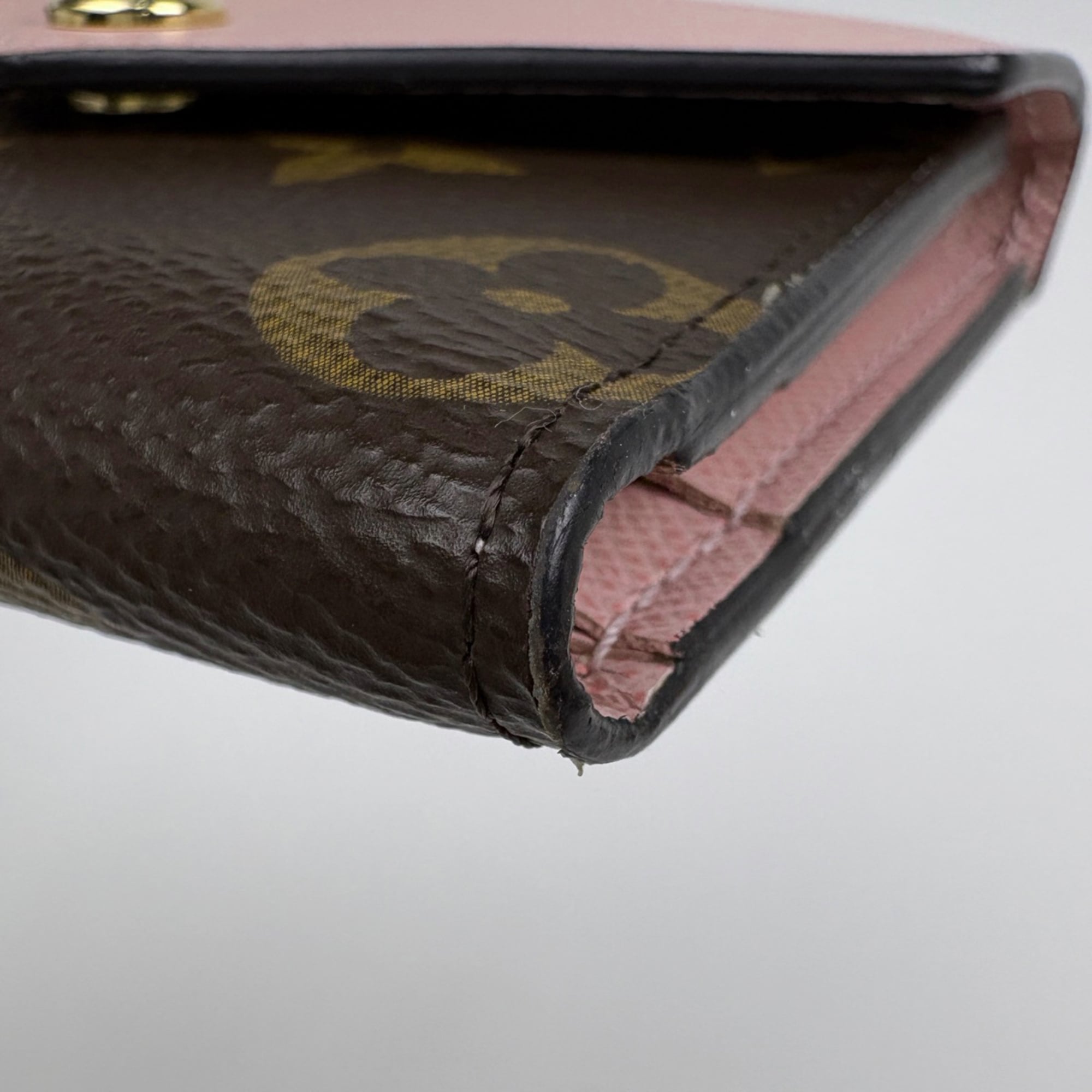 Louis Vuitton Brown Pink Rose Ballerine Monogram Wallet (Tri-Fold) (Pre-Owned)