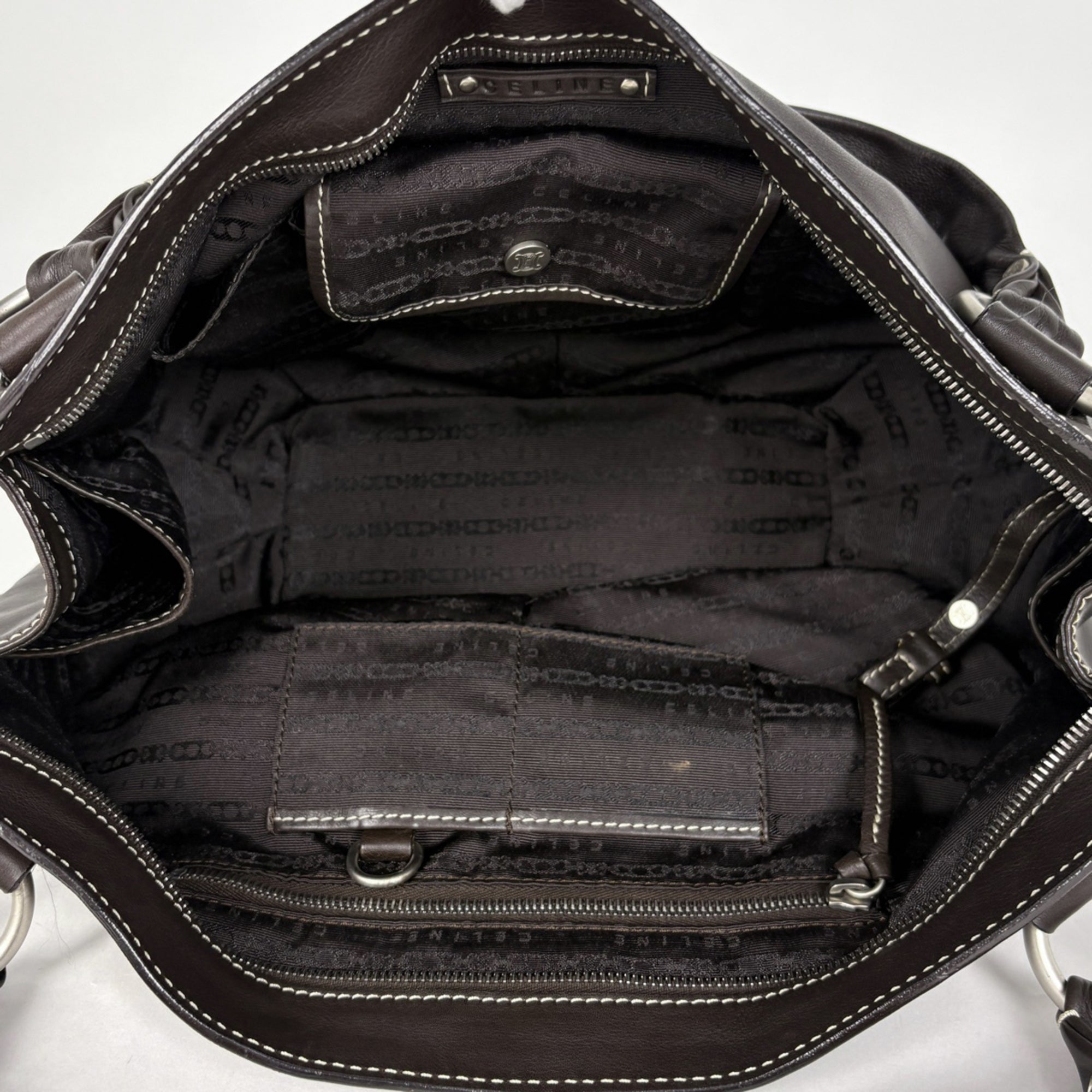 Celine Dark Brown Leather Handbag (Pre-Owned)