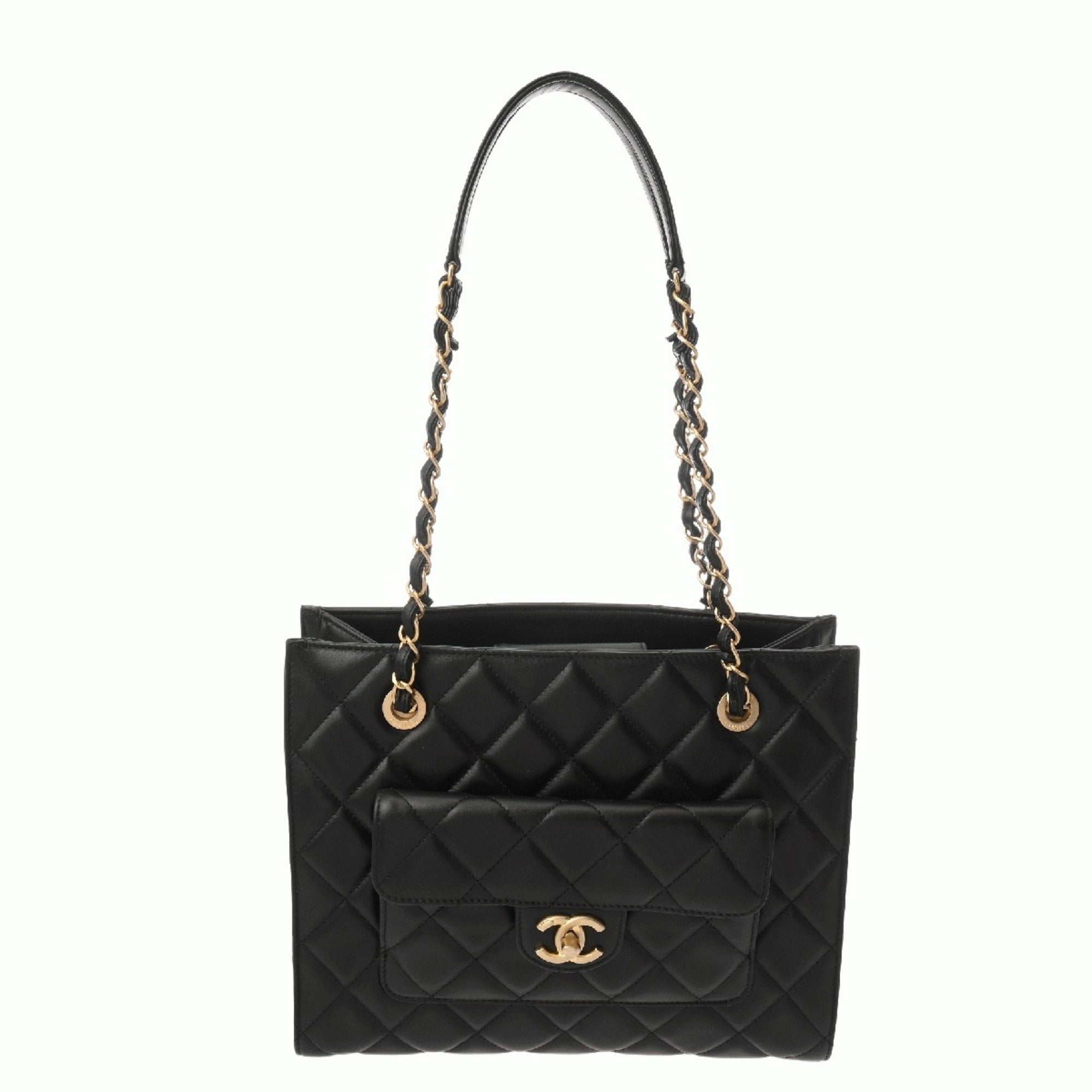 Chanel Black Leather Handbag (Pre-Owned)