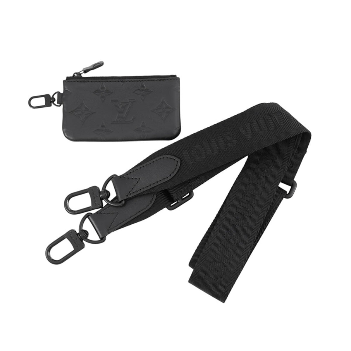 Louis Vuitton Noir Monogram Shadow Handbag Pouch Shoulder Bag (Pre-Owned)