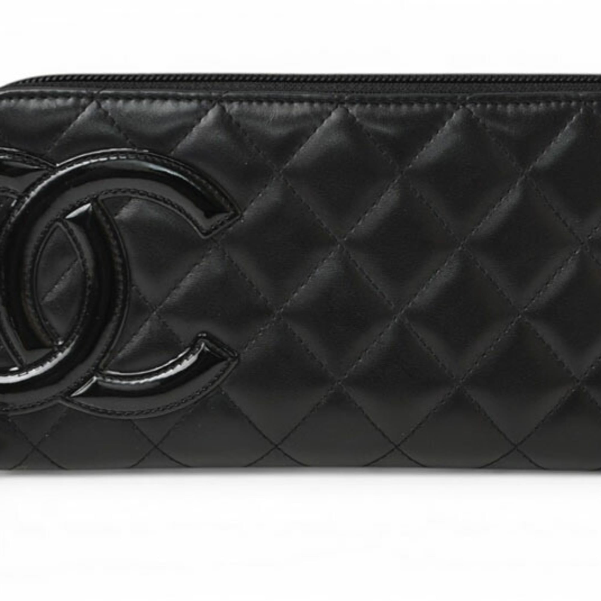 Chanel Black Cambon Ligne Long Wallet (Bi-Fold) (Pre-Owned)