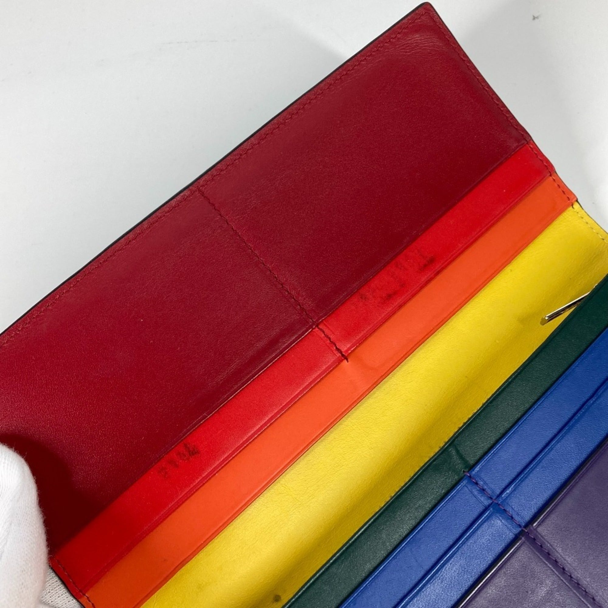 Loewe Black Multi-Color Leather Long Wallet (Bi-Fold) (Pre-Owned)