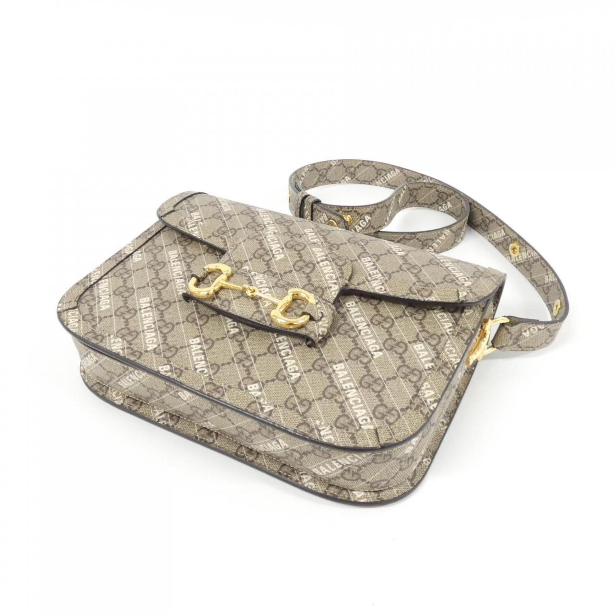 Gucci Beige Gg Supreme Canvas Shoulder Bag (Pre-Owned)