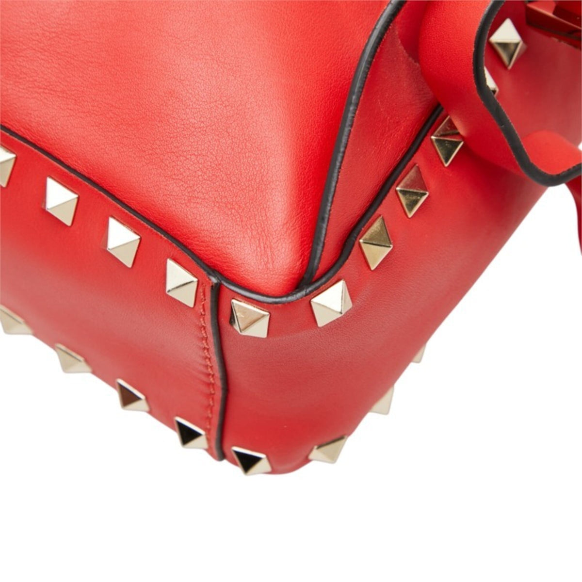 Valentino Red Color Leather Backpack (Pre-Owned)