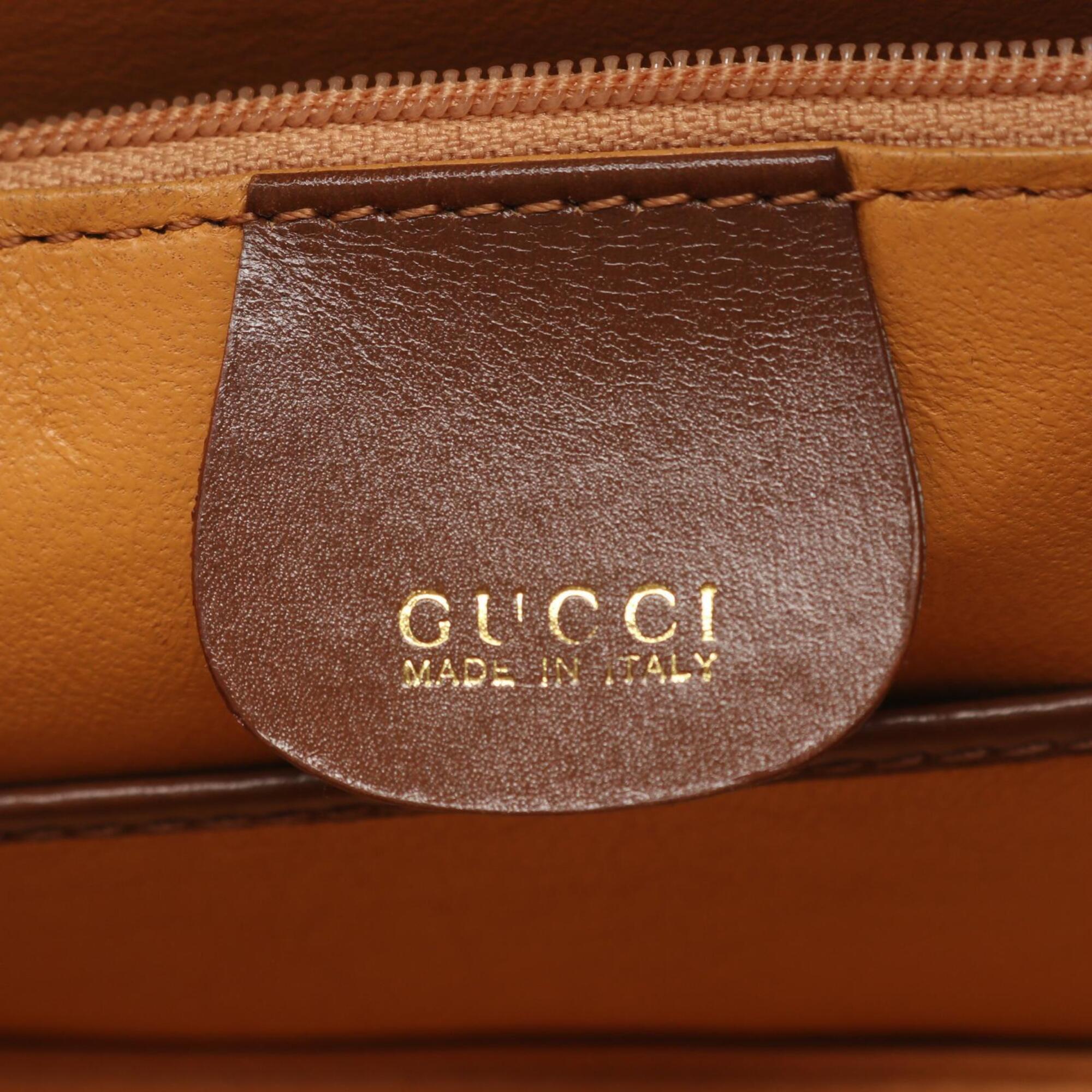 Gucci Brown Leather Handbag (Pre-Owned)