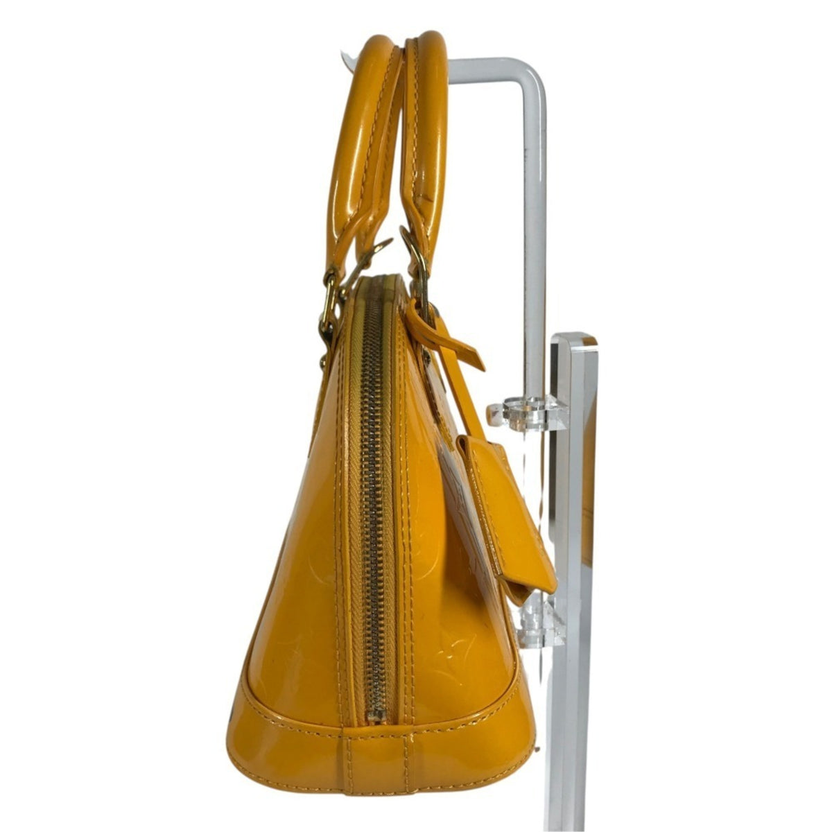 Louis Vuitton Yellow Monogram Vernis Handbag Shoulder Bag Tote Bag (Pre-Owned)