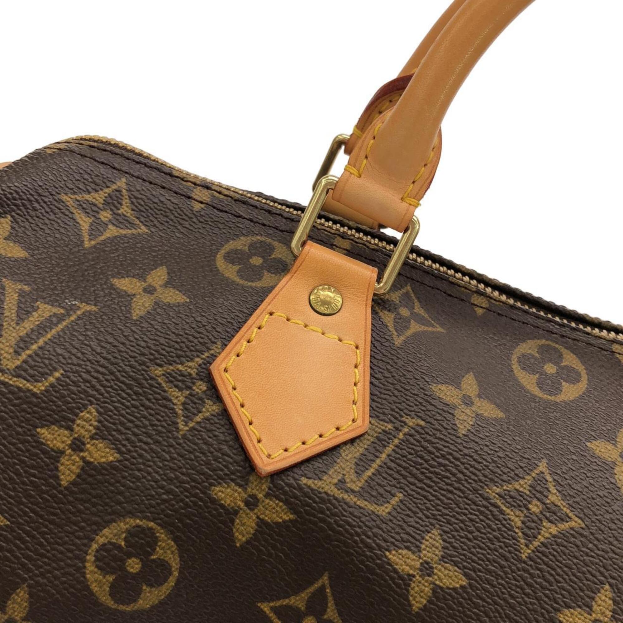 Louis Vuitton Marron Coated Canvas Boston Bag (Pre-Owned)