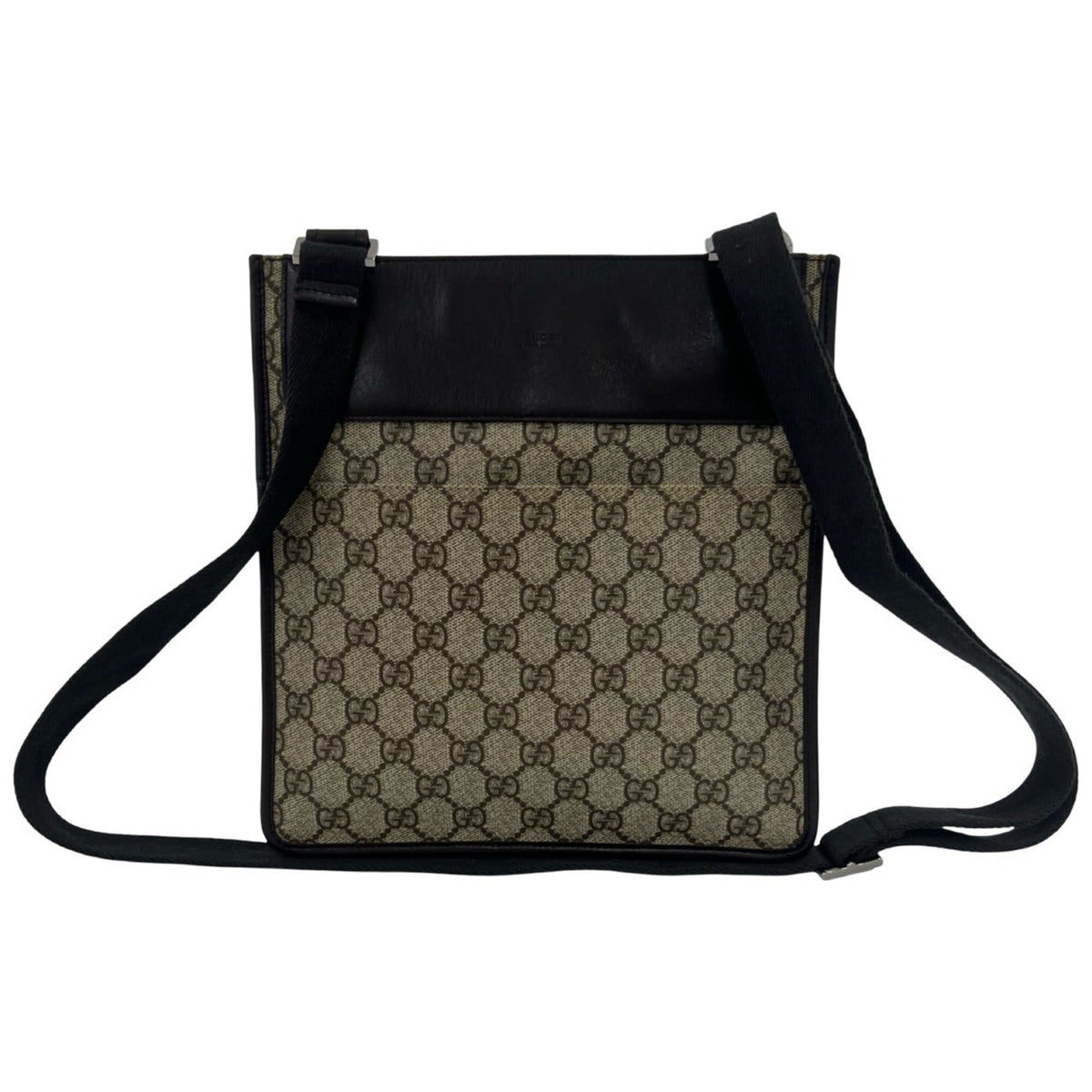 Gucci Brown Leather Elastane Crossbody Bag Shoulder Bag (Pre-Owned)