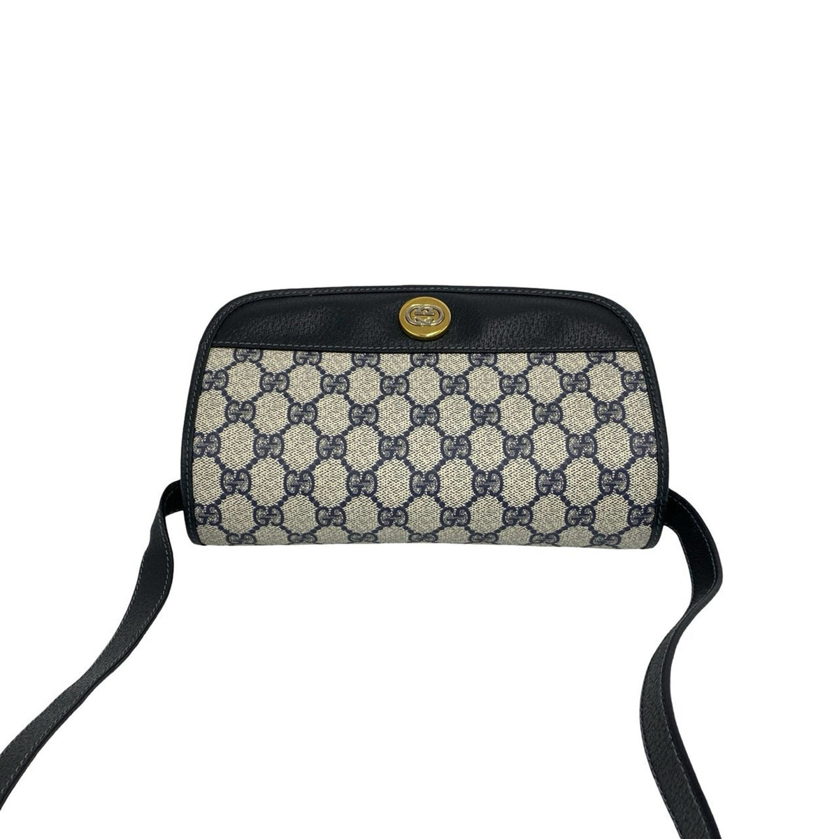 Gucci Navy Leather Pvc Pochette Shoulder Bag (Pre-Owned)