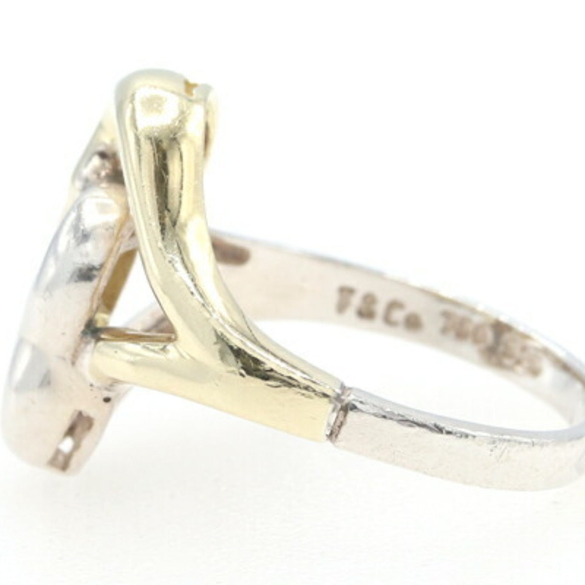 Tiffany Yellow Gold (18K) Sterling Silver 925 Band Ring (Pre-Owned)