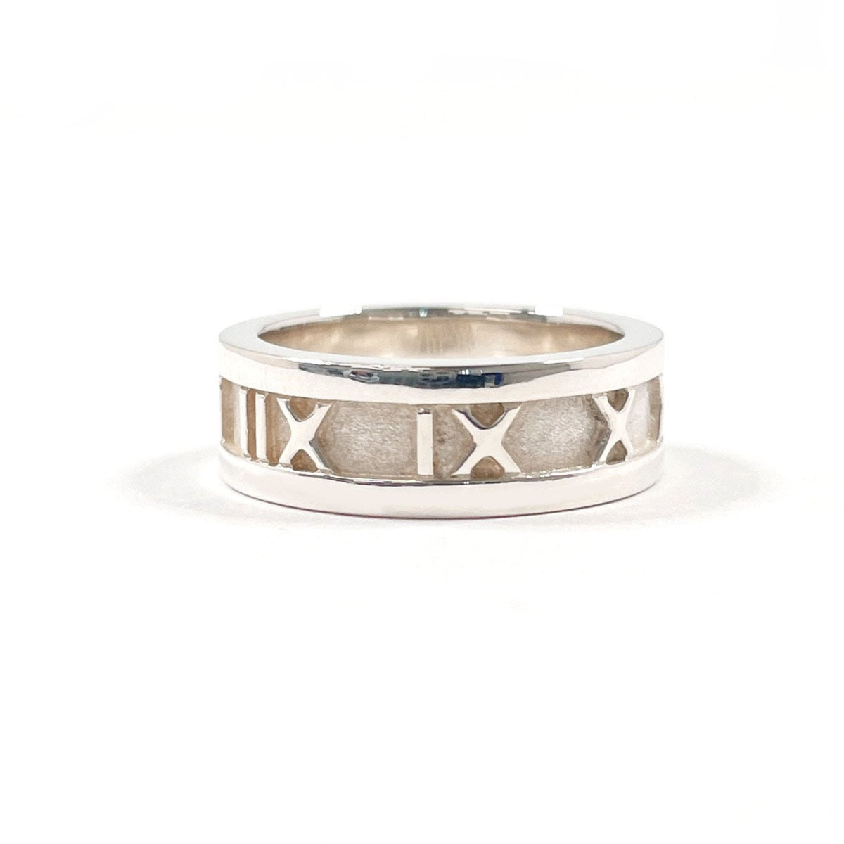 Tiffany Atlas Silver Silver 925 Band Ring (Pre-Owned)