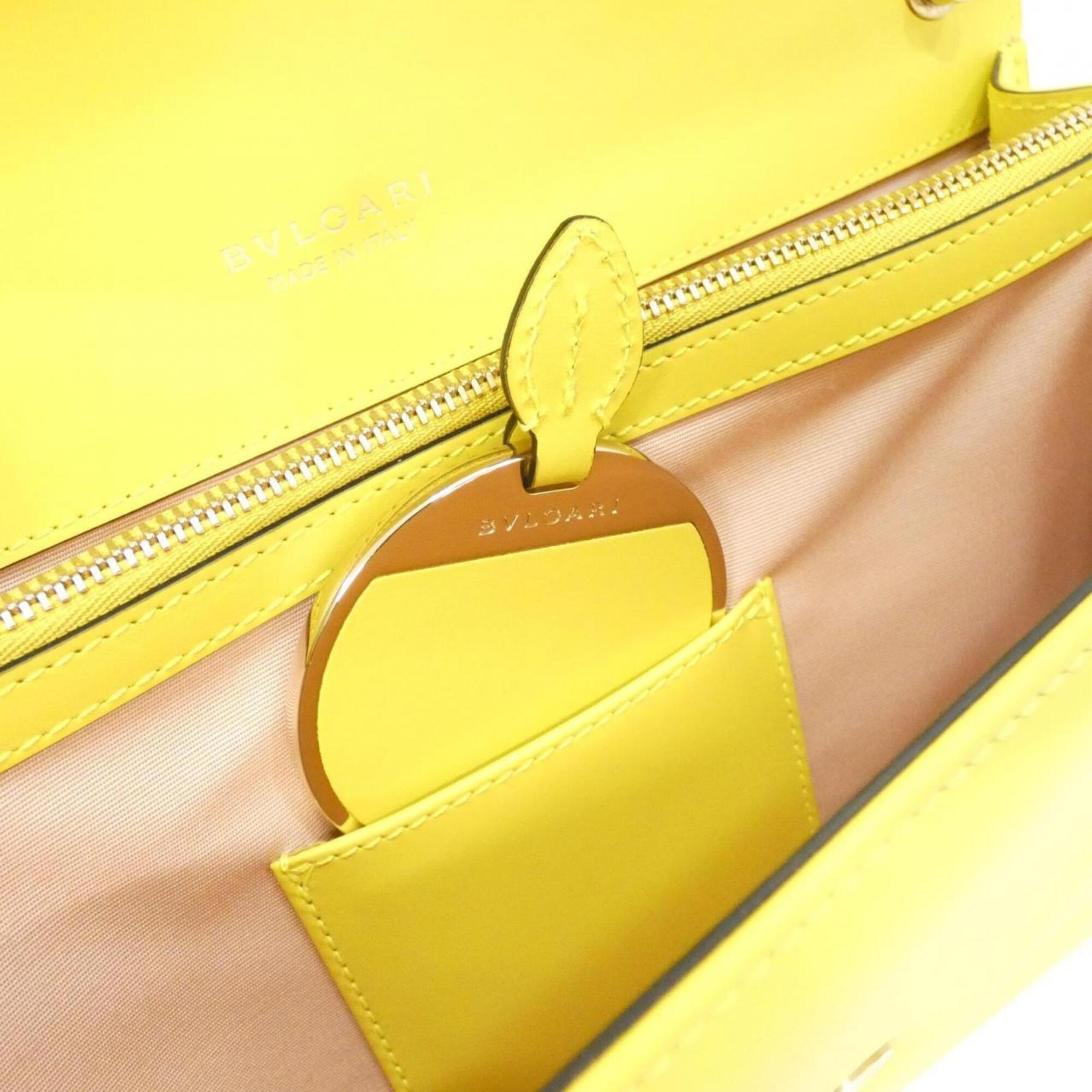 Bvlgari Yellow Leather Shoulder Bag (Pre-Owned)