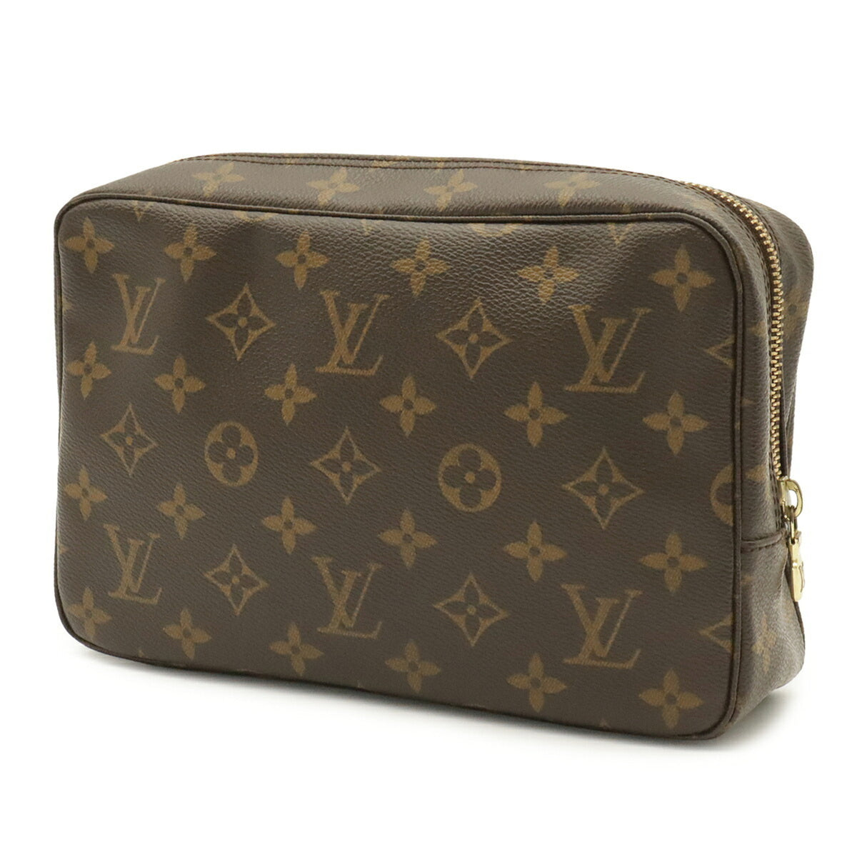Louis Vuitton Brown Monogram Canvas Clutch Bag Pouch (Pre-Owned)