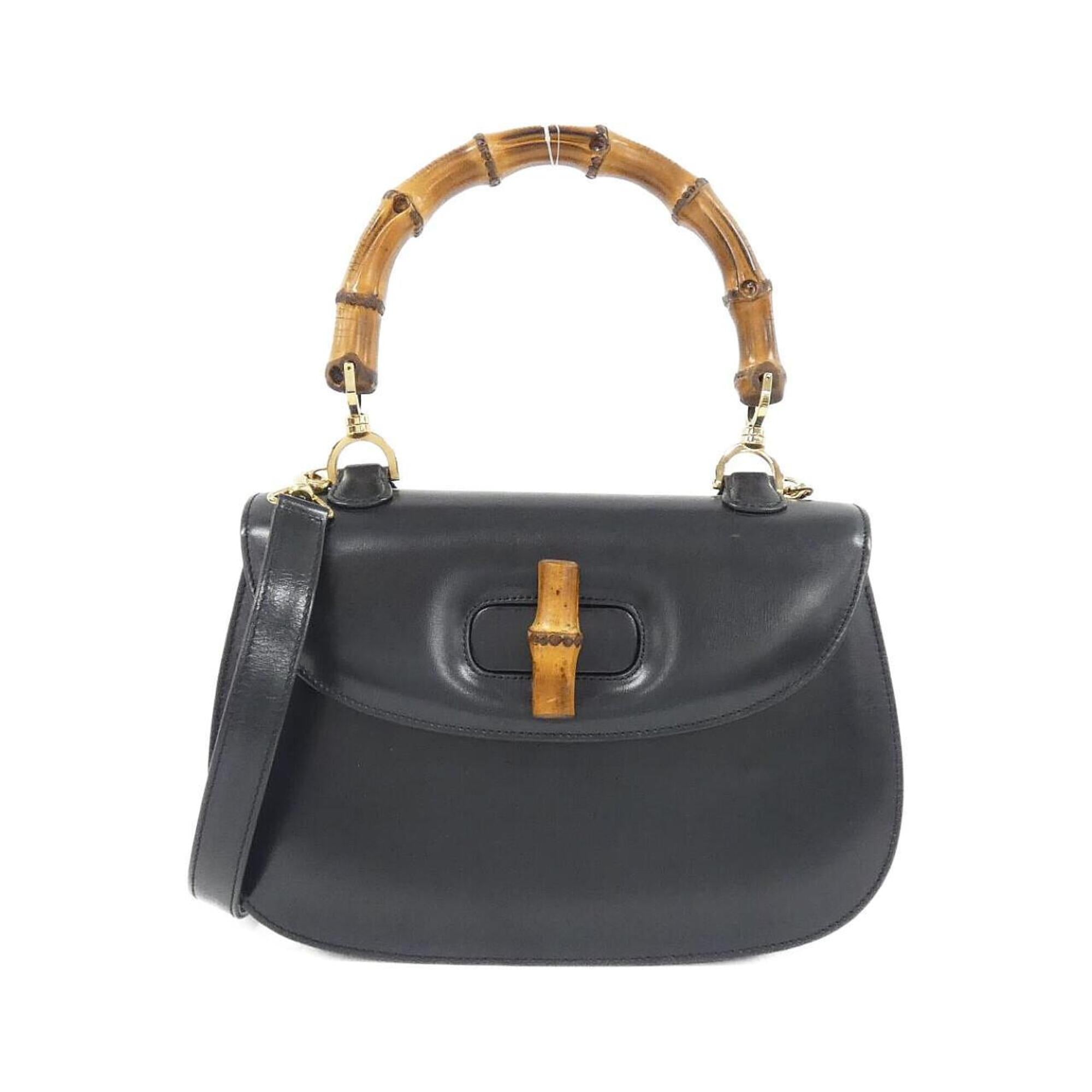Gucci Black Leather Handbag (Pre-Owned)