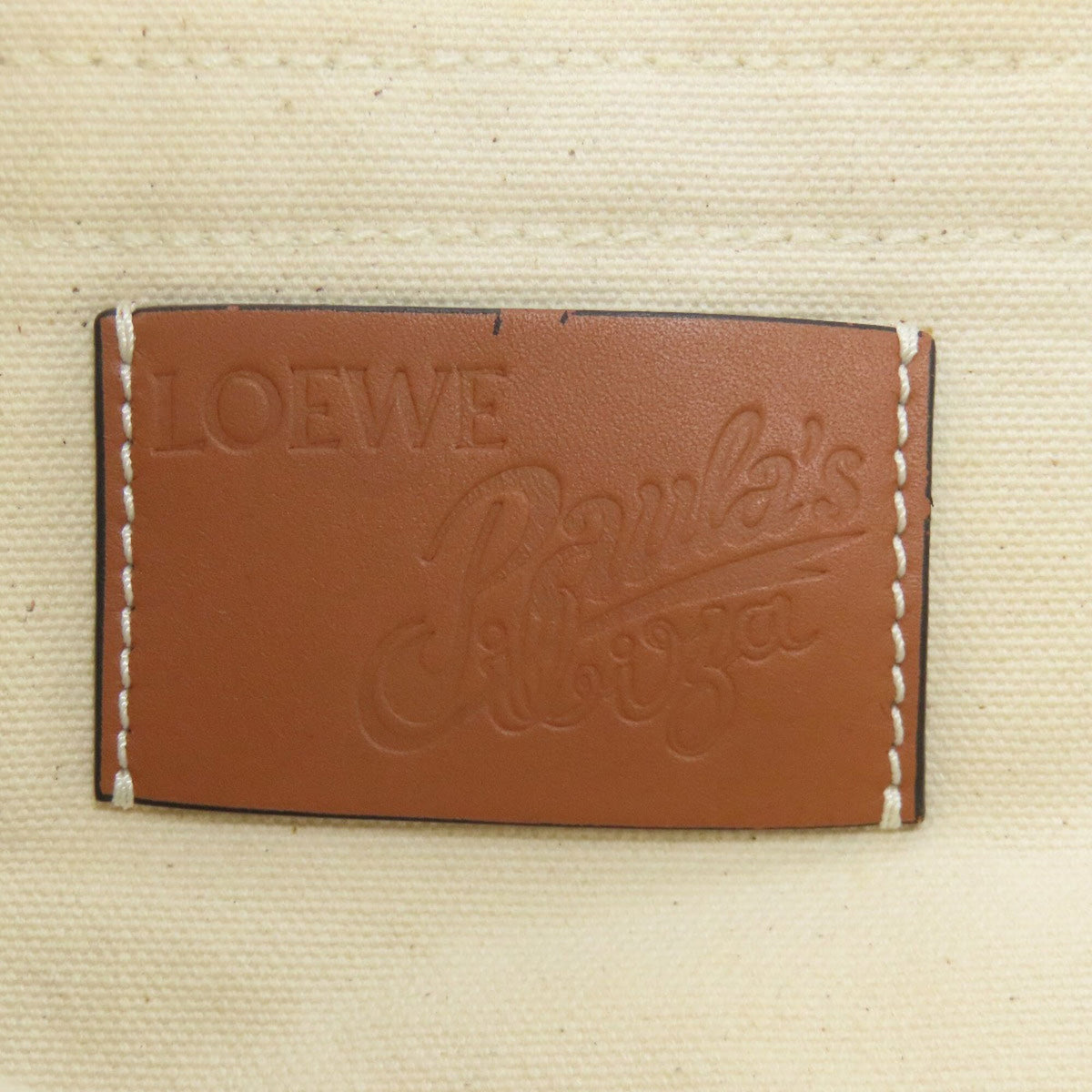 Loewe White Canvas Tote Bag (Pre-Owned)