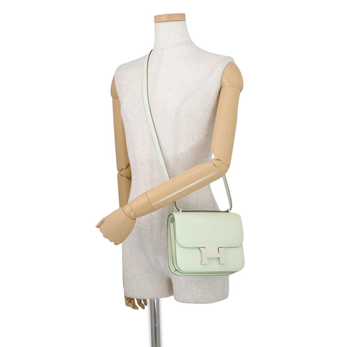 Hermes Light Green Vert Epsom Leather Handbag Shoulder Bag (Pre-Owned)