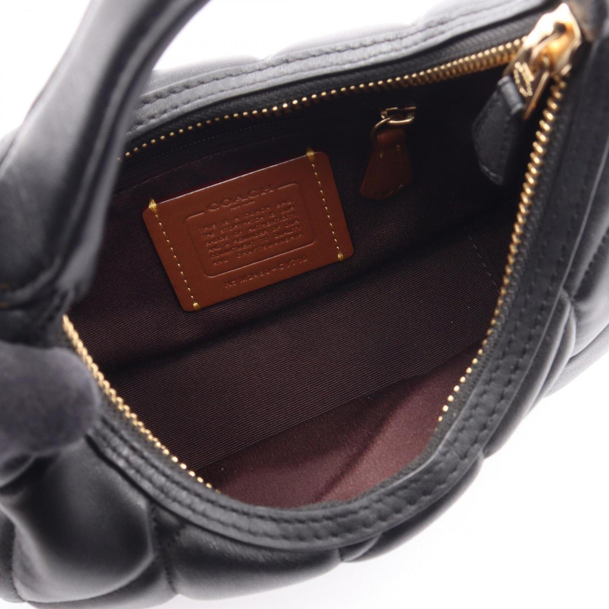 Coach Black Leather Handbag (Pre-Owned)