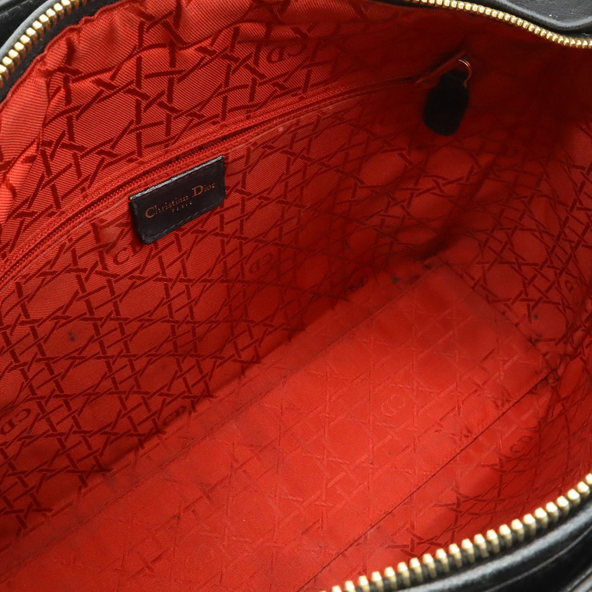Christian Dior Black Leather Handbag Shoulder Bag (Pre-Owned)