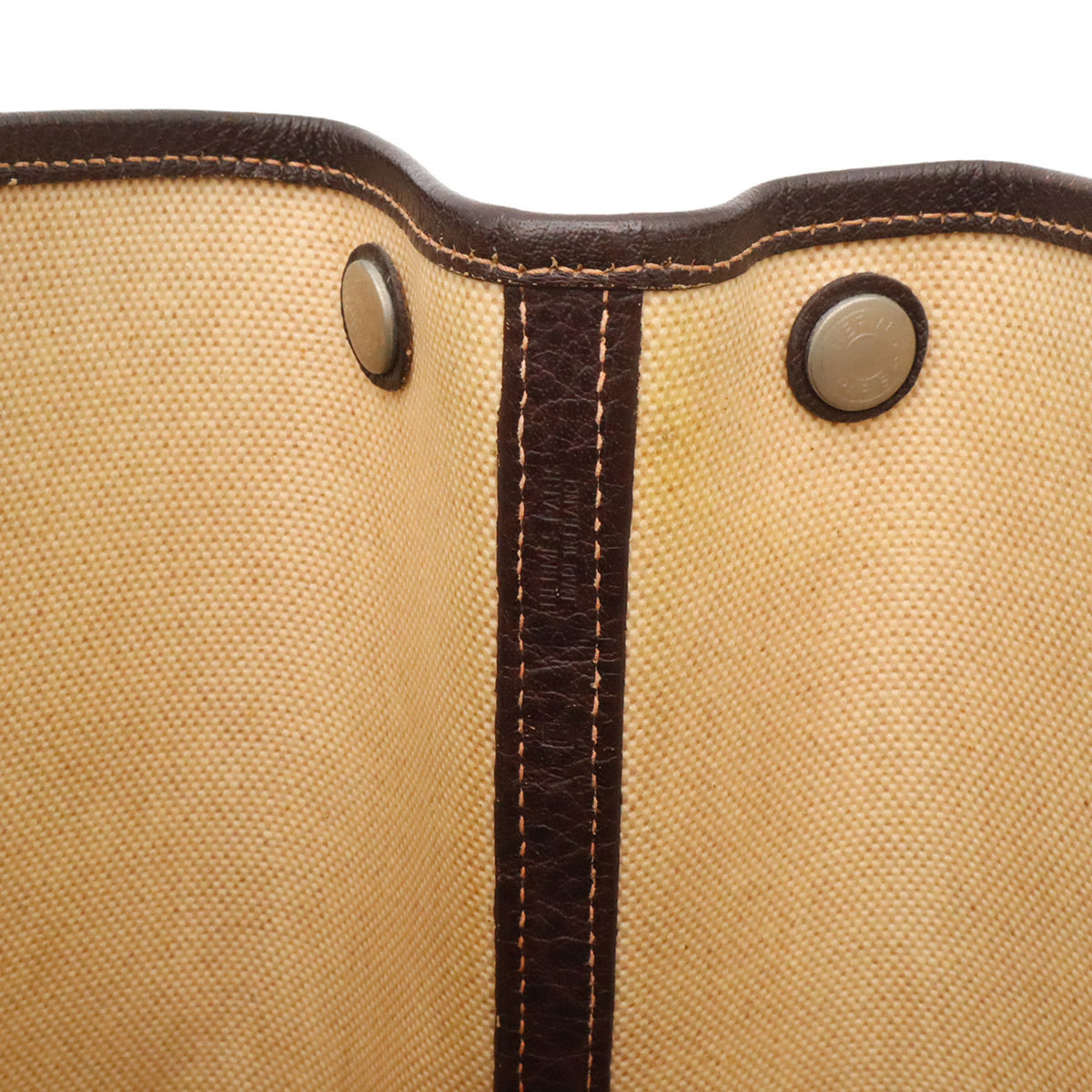 Hermes Brown Natural Toile H Shoulder Bag Tote Bag (Pre-Owned)