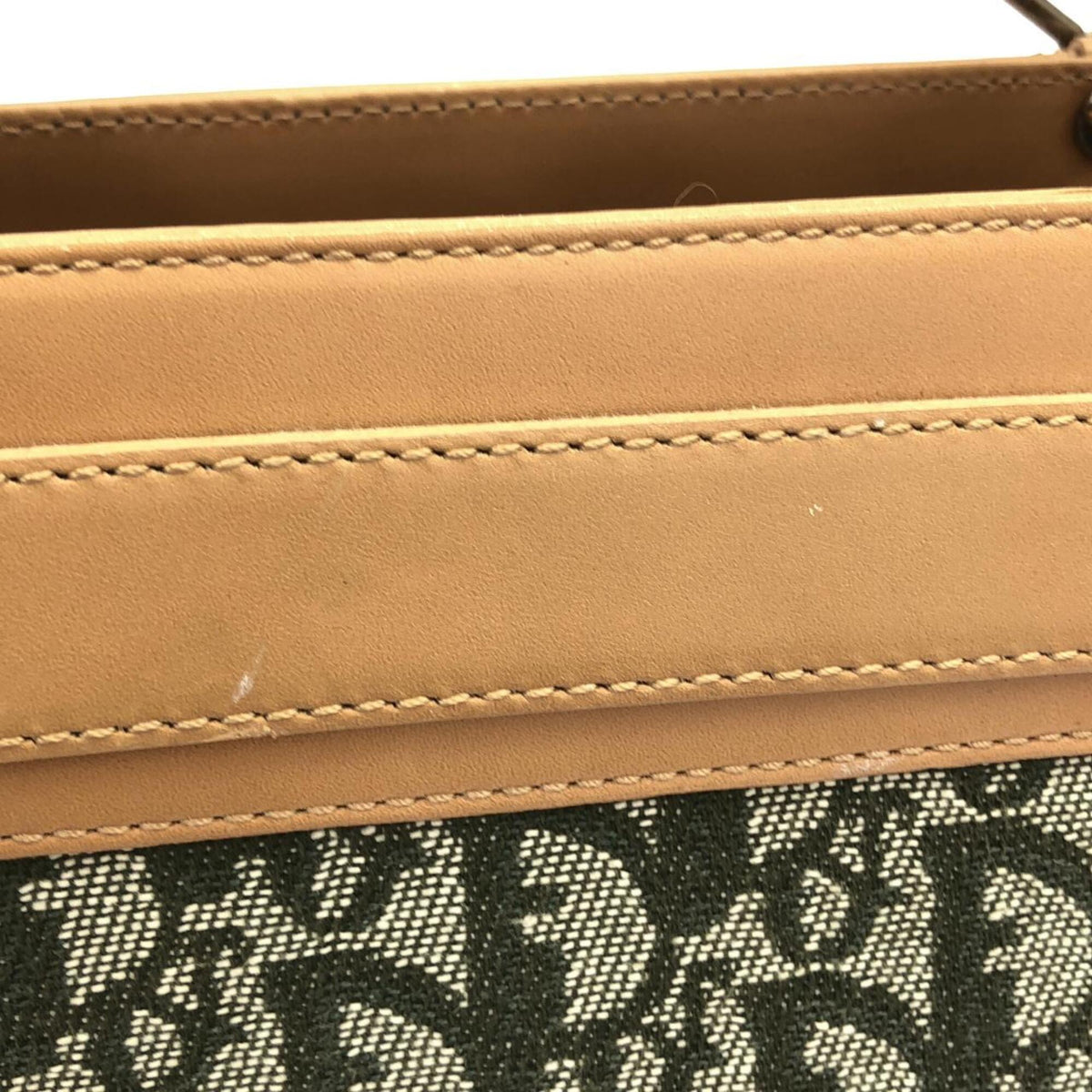 Christian Dior Green Canvas Leather Handbag (Pre-Owned)