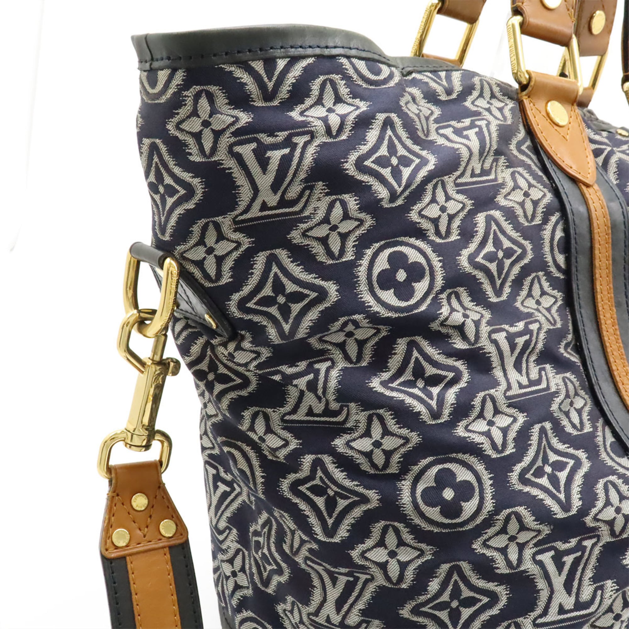 Louis Vuitton Nylon Leather Shoulder Bag Tote Bag (Pre-Owned)