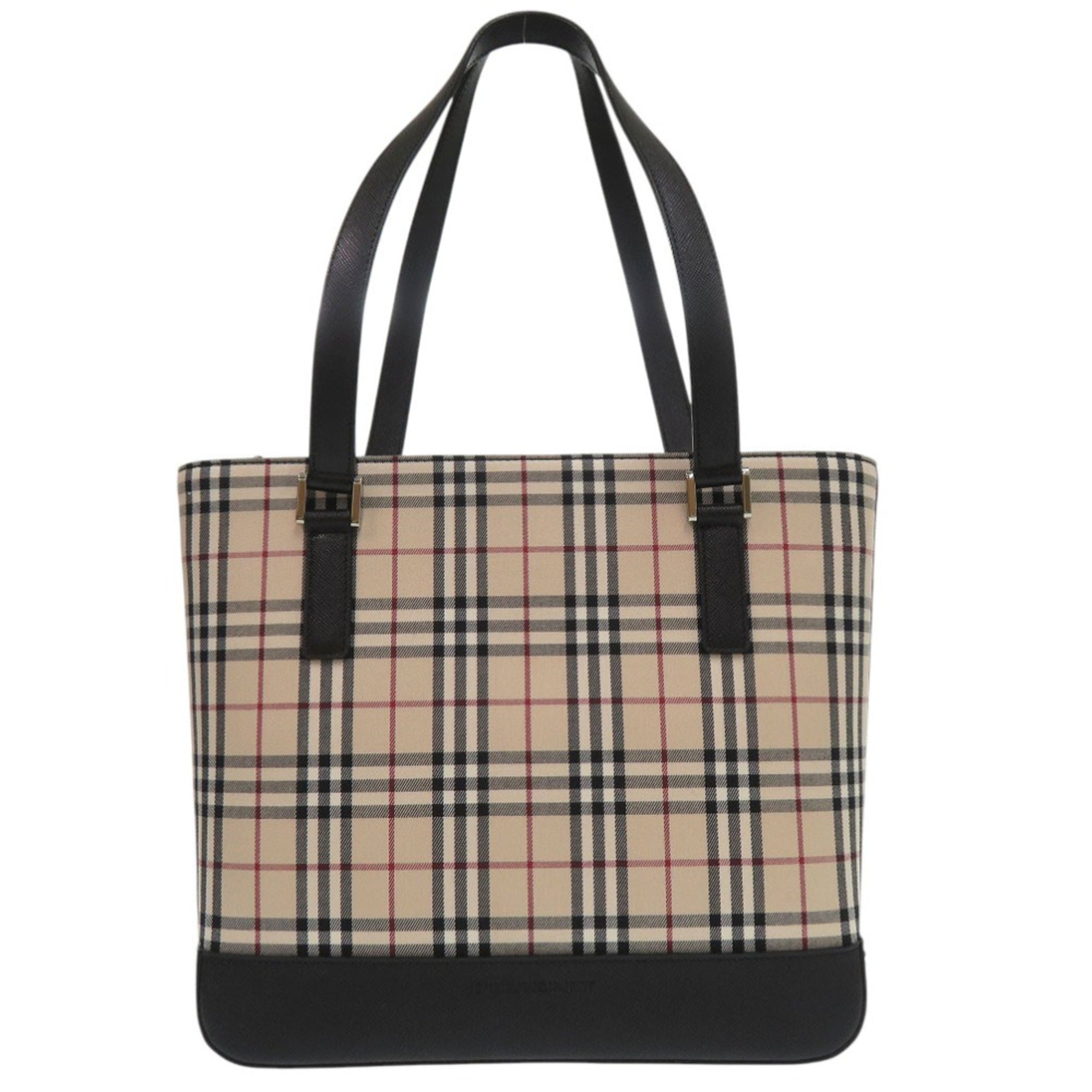 Burberry Beige Nylon Canvas Leather Tote Bag (Pre-Owned)