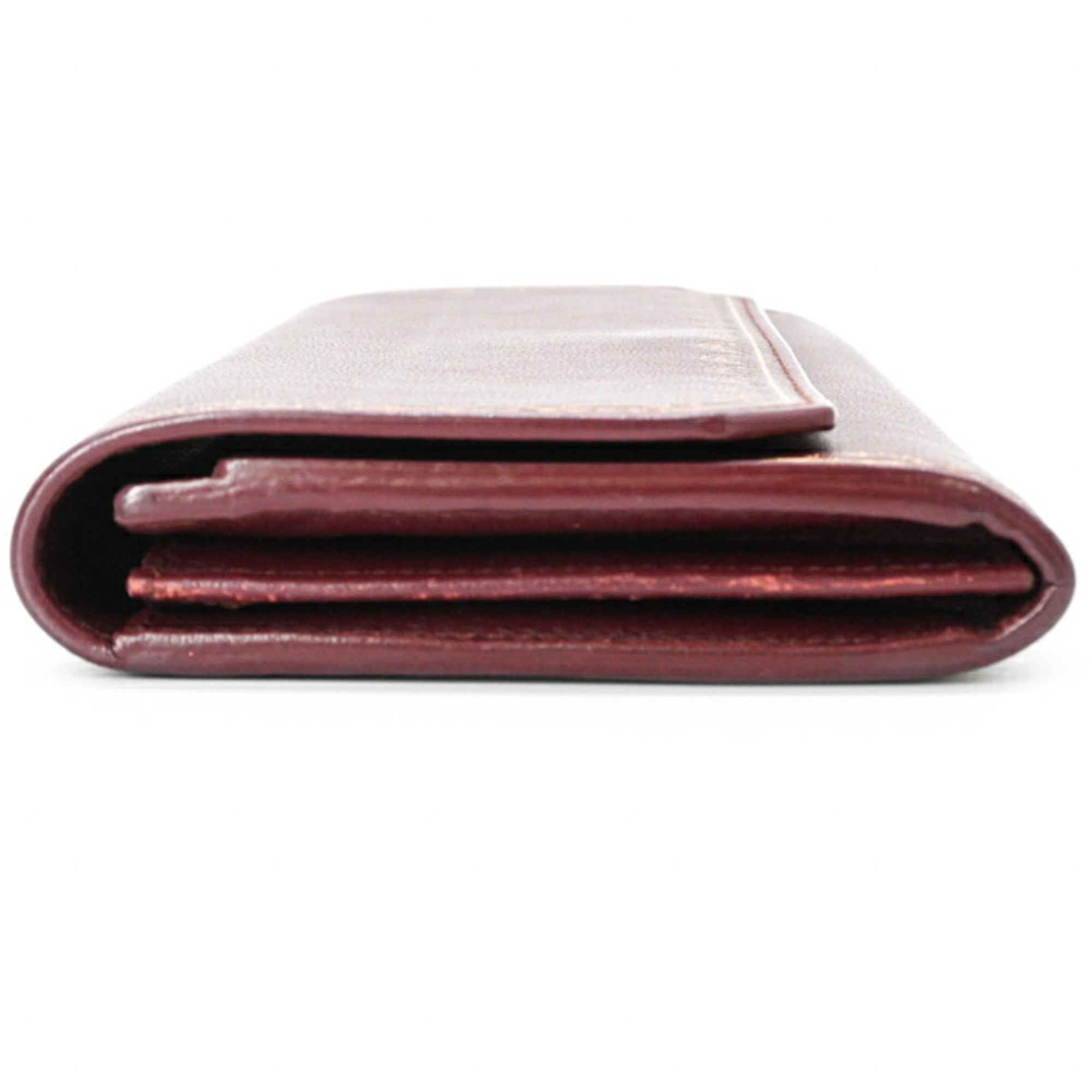 Cartier Bordeaux Leather Long Wallet (Bi-Fold) (Pre-Owned)