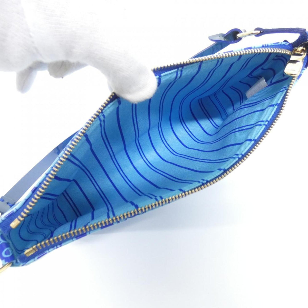 Louis Vuitton Blue Pvc Vinyl Pochette Pouch (Pre-Owned)
