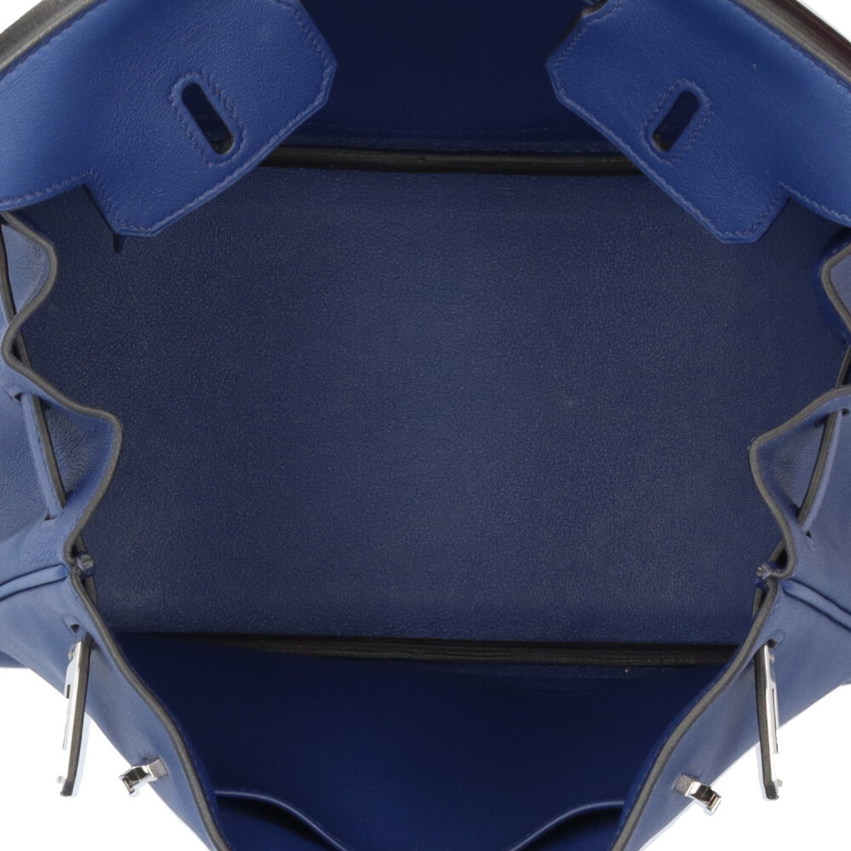 Hermes Bleu Saphir Blue Swift Leather Handbag (Pre-Owned)