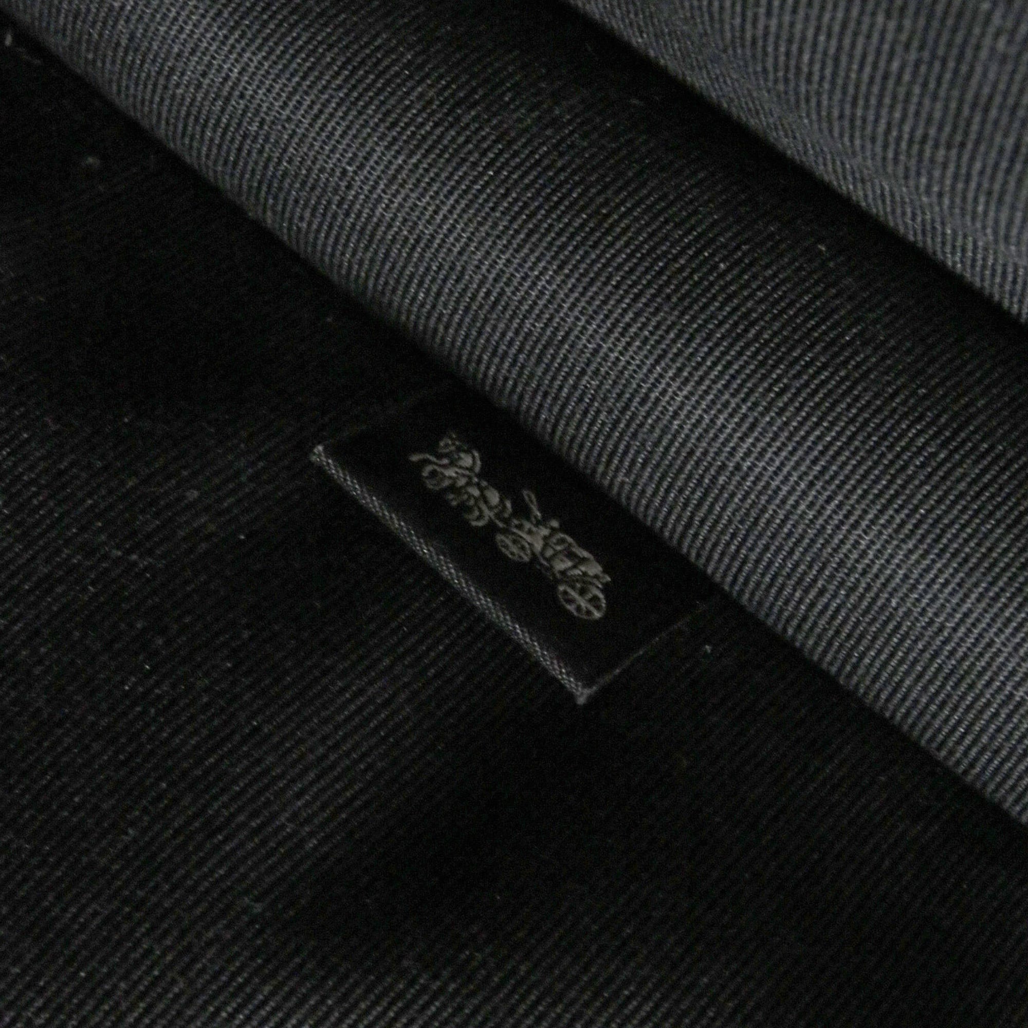Coach Black Leather Clutch Bag (Pre-Owned)