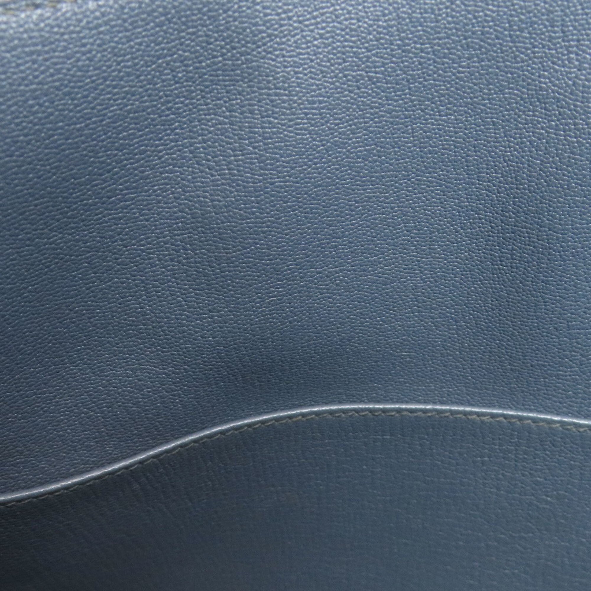 Hermes Blue Togo Leather Handbag (Pre-Owned)