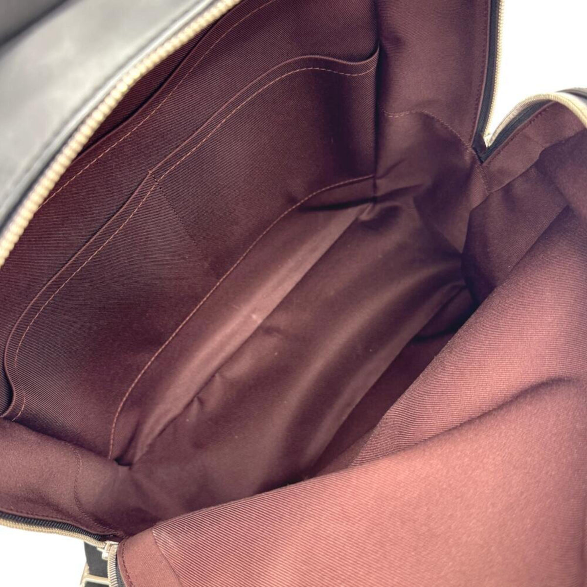 Louis Vuitton Black Brown Monogram Leather Backpack (Pre-Owned)