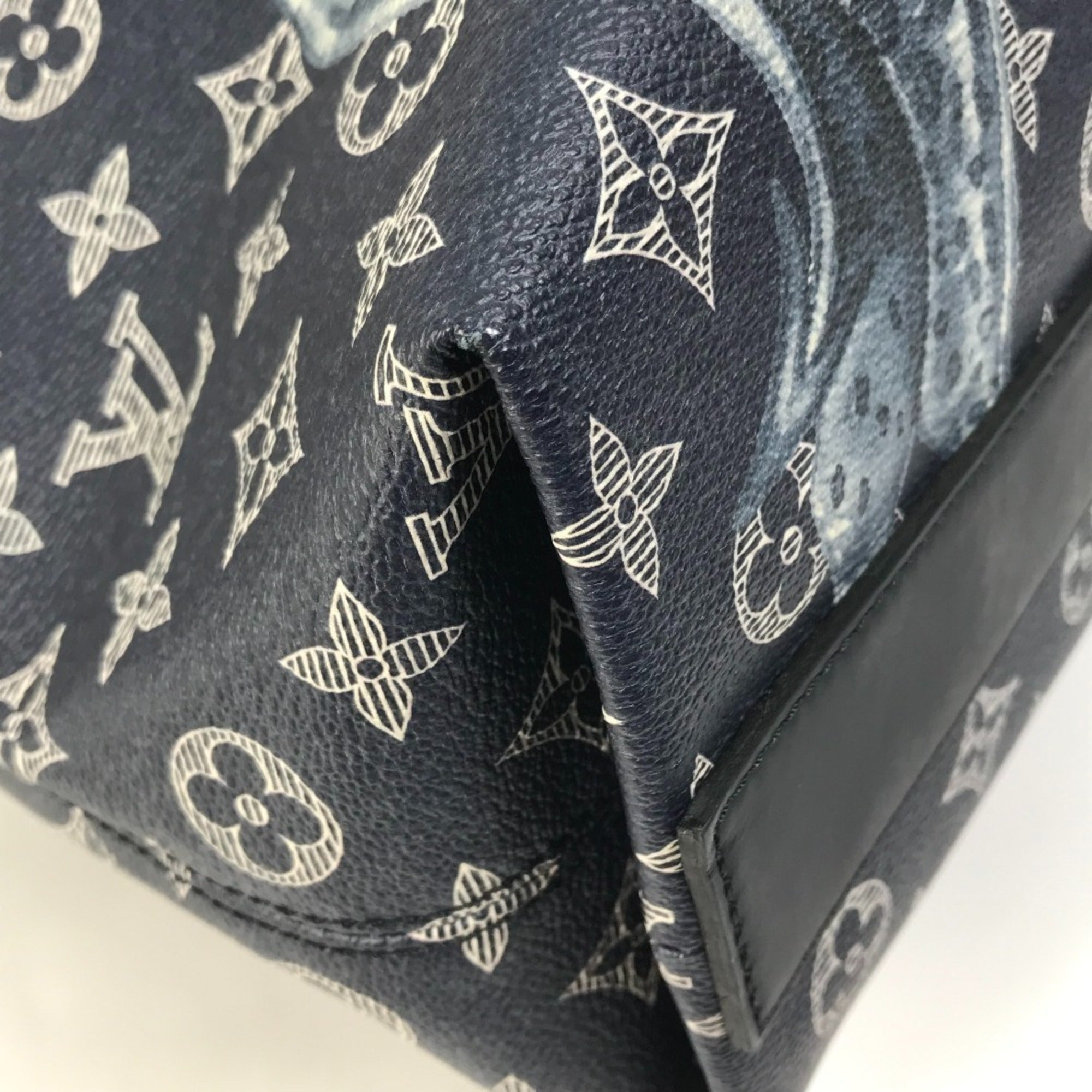 Louis Vuitton Monogram Savane Navy Shoulder Bag Tote Bag (Pre-Owned)