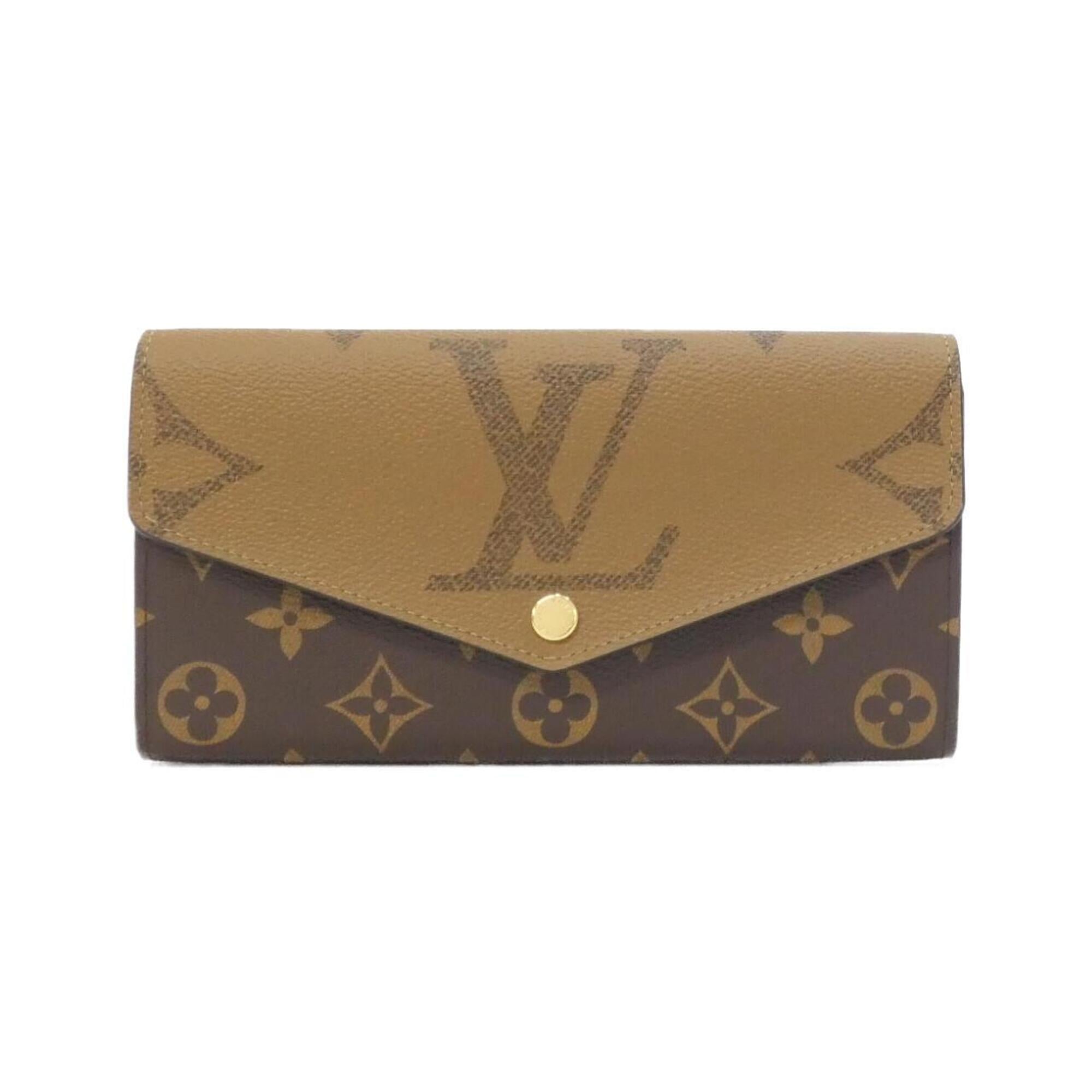 Louis Vuitton Marron Coated Canvas Long Wallet (Bi-Fold) (Pre-Owned)
