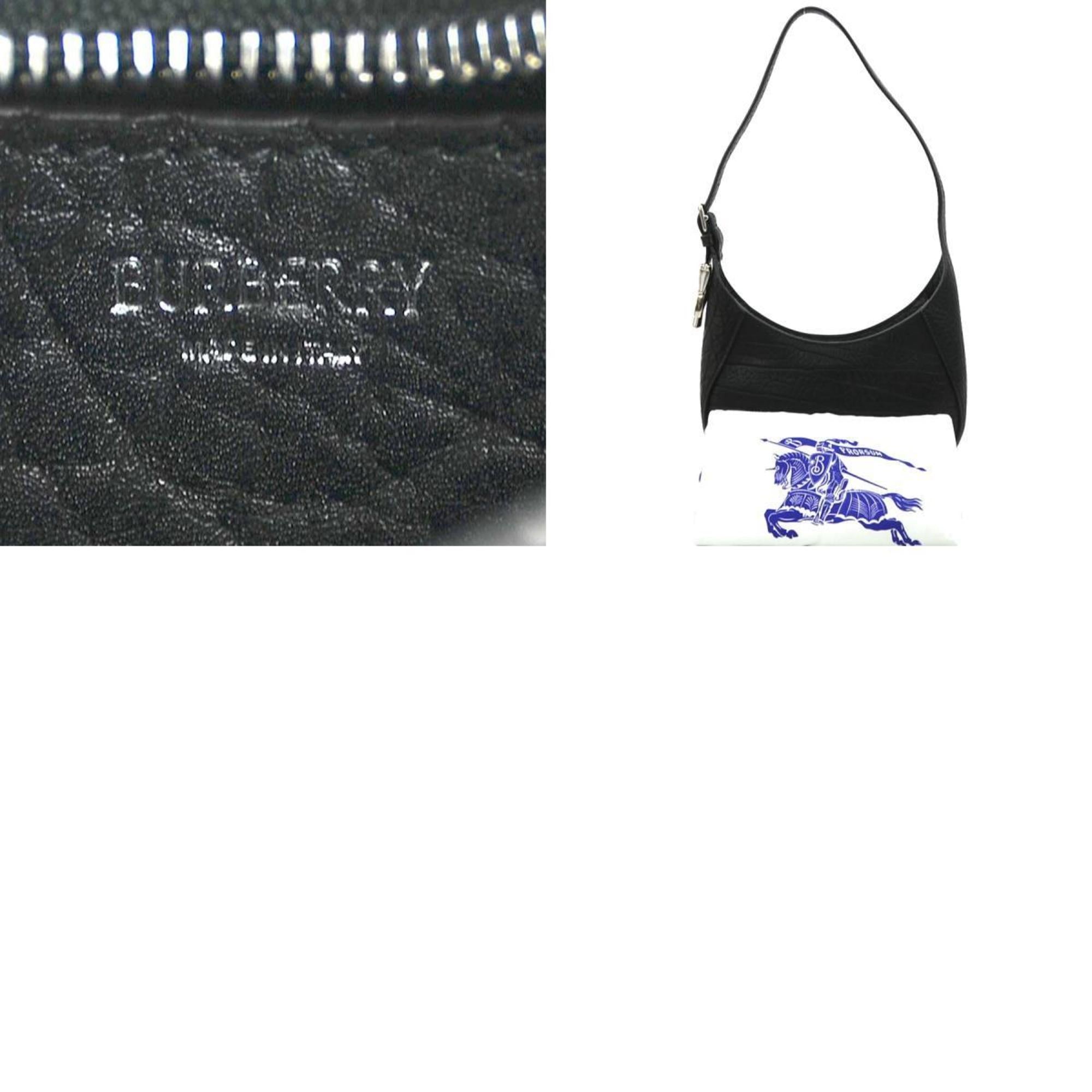 Burberry Black Leather Shoulder Bag (Pre-Owned)